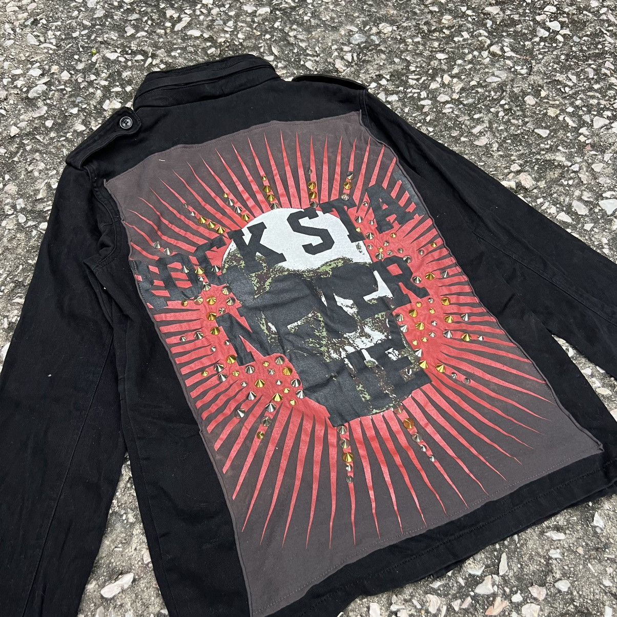 Japanese Brand “CRAZY” STUDDED METAL PUNK US ARMY JACKET Size US S / EU 44-46 / 1 - 9 Thumbnail