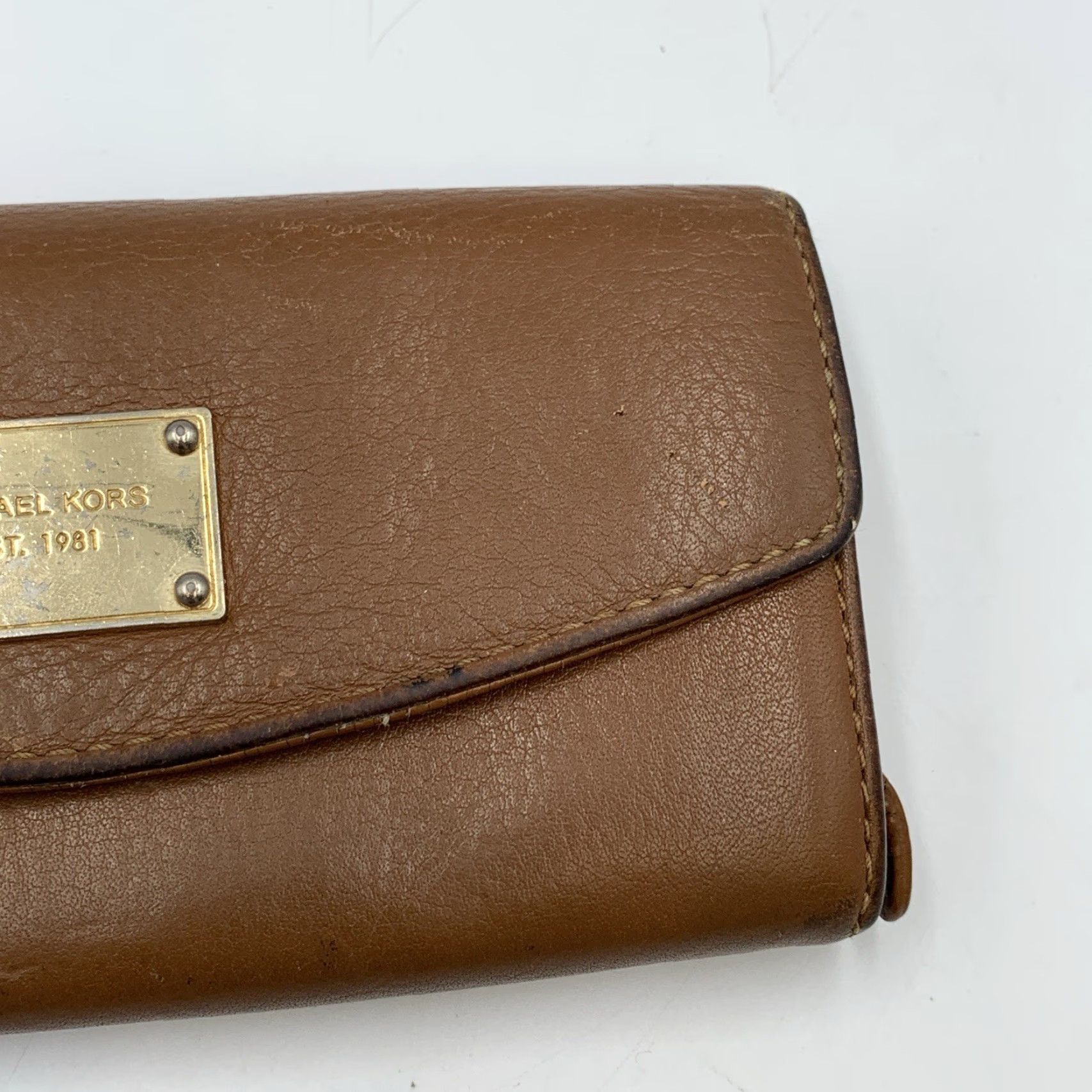 Michael Kors Michael Kors Women's Wallet Long Continental Flap Leather Brown Clutch Logo Credit Card Folding Size ONE SIZE - 3 Thumbnail