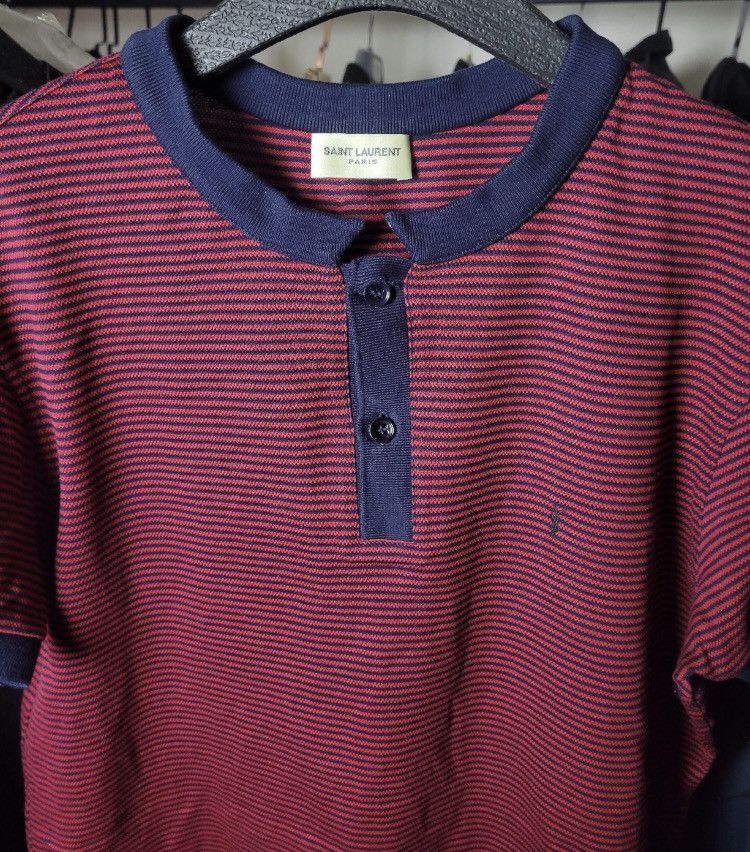 Saint Laurent Paris × Yves Saint Laurent Saint laurent slp 14fw Paris polo short sleeve with black Size US S / EU 44-46 / 1 - 2 Thumbnail