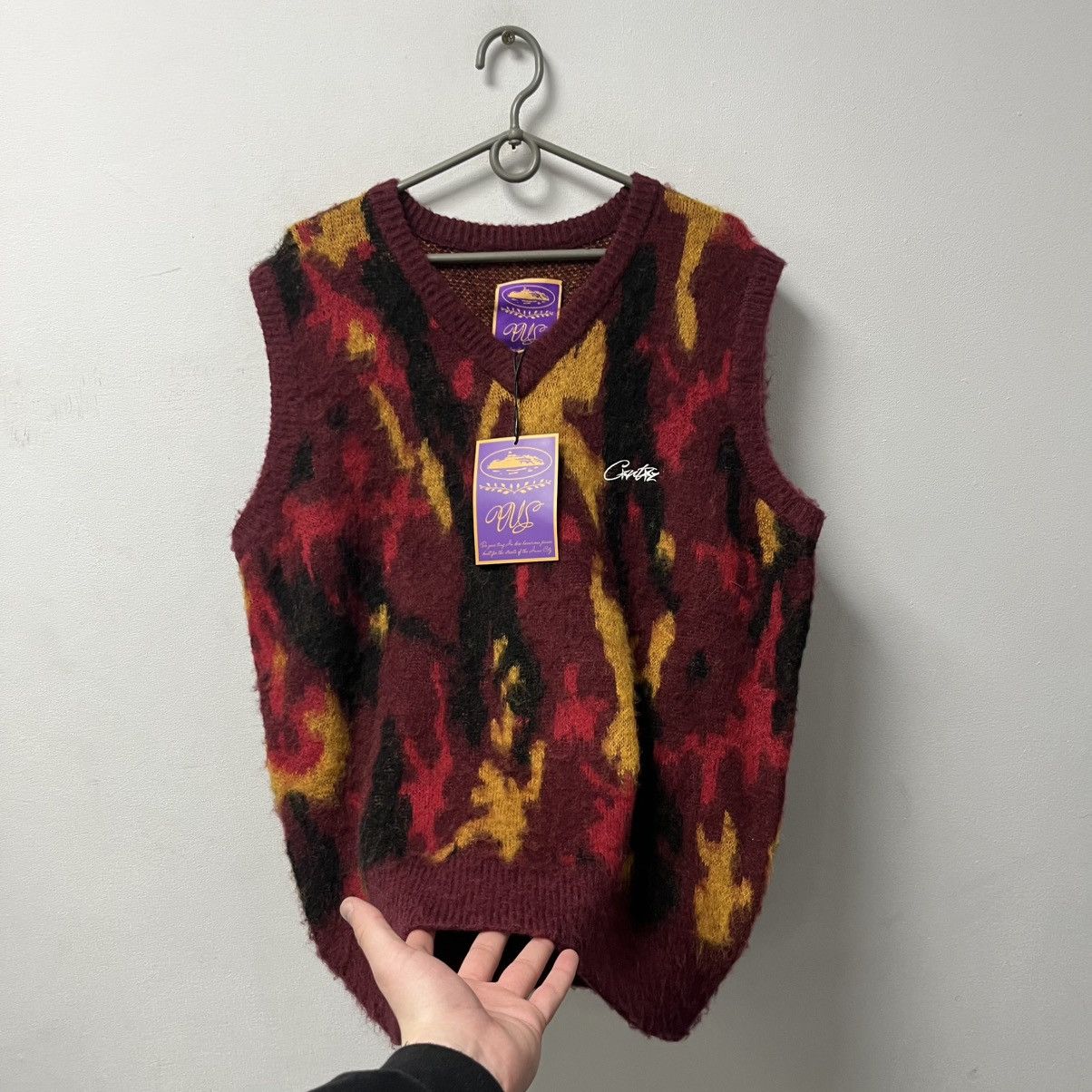 Corteiz Corteiz Mohair Blend Camo Light Knit Vest Sweater Size US S / EU 44-46 / 1 - 2 Thumbnail