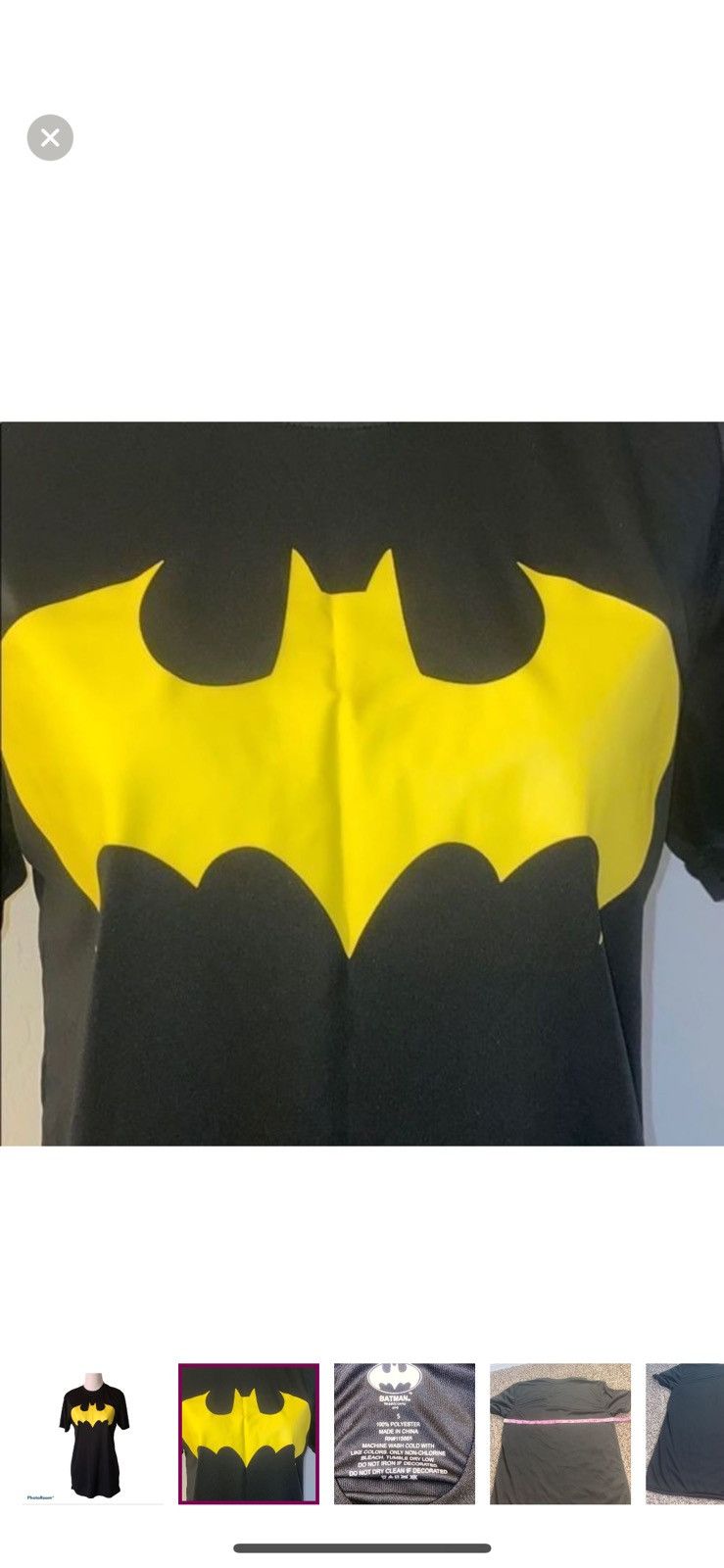 AC/DC Dc comics Batman small black athletic top Size S / US 4 / IT 40 - 5 Thumbnail
