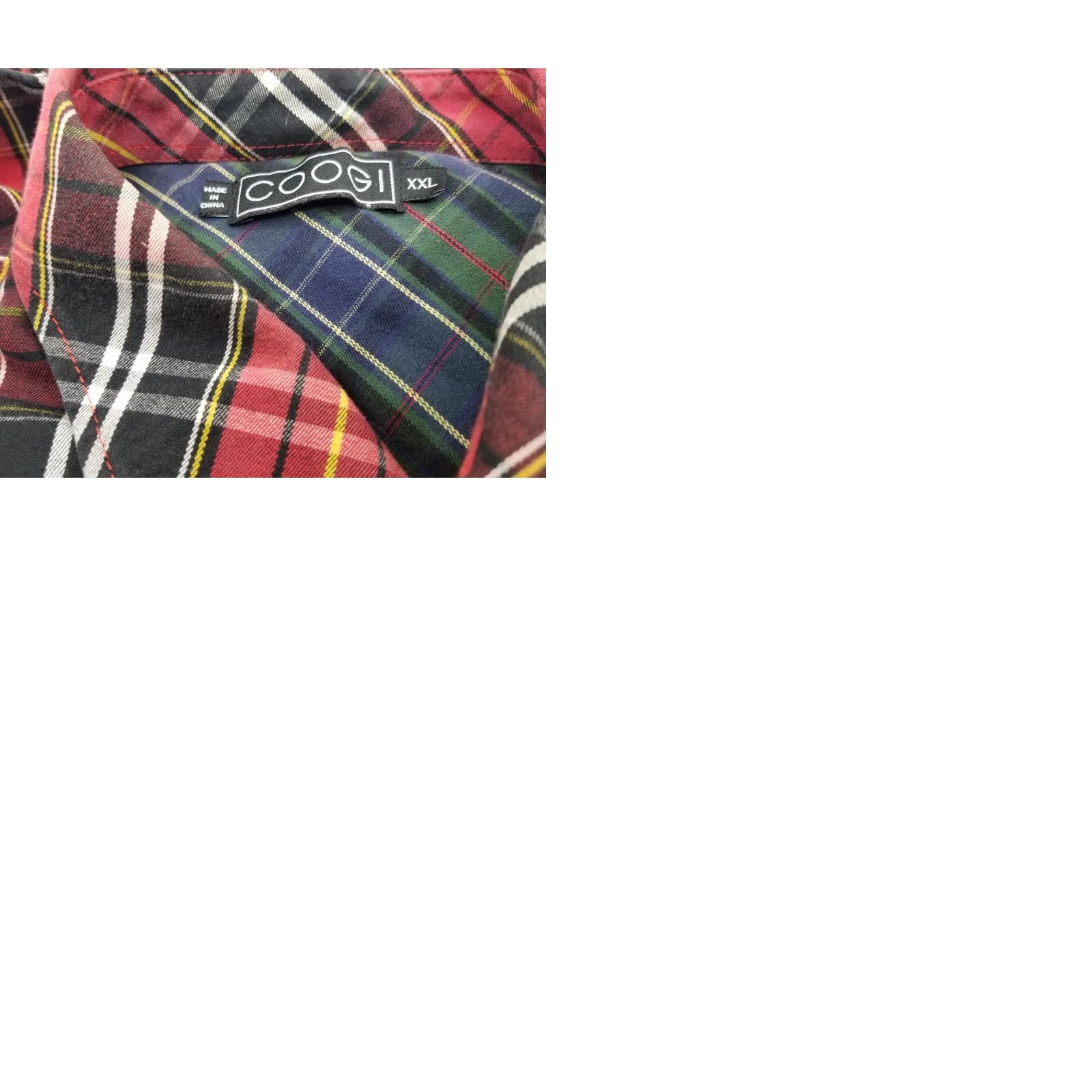 Coogi VINTAGE COOGI Men Red Plaid Long Sleeve Button-Down Shirt XXL Patches on Sleeve 90s Outdoor Fashion Men’s Shirt Size US XXL / EU 58 / 5 - 9 Thumbnail