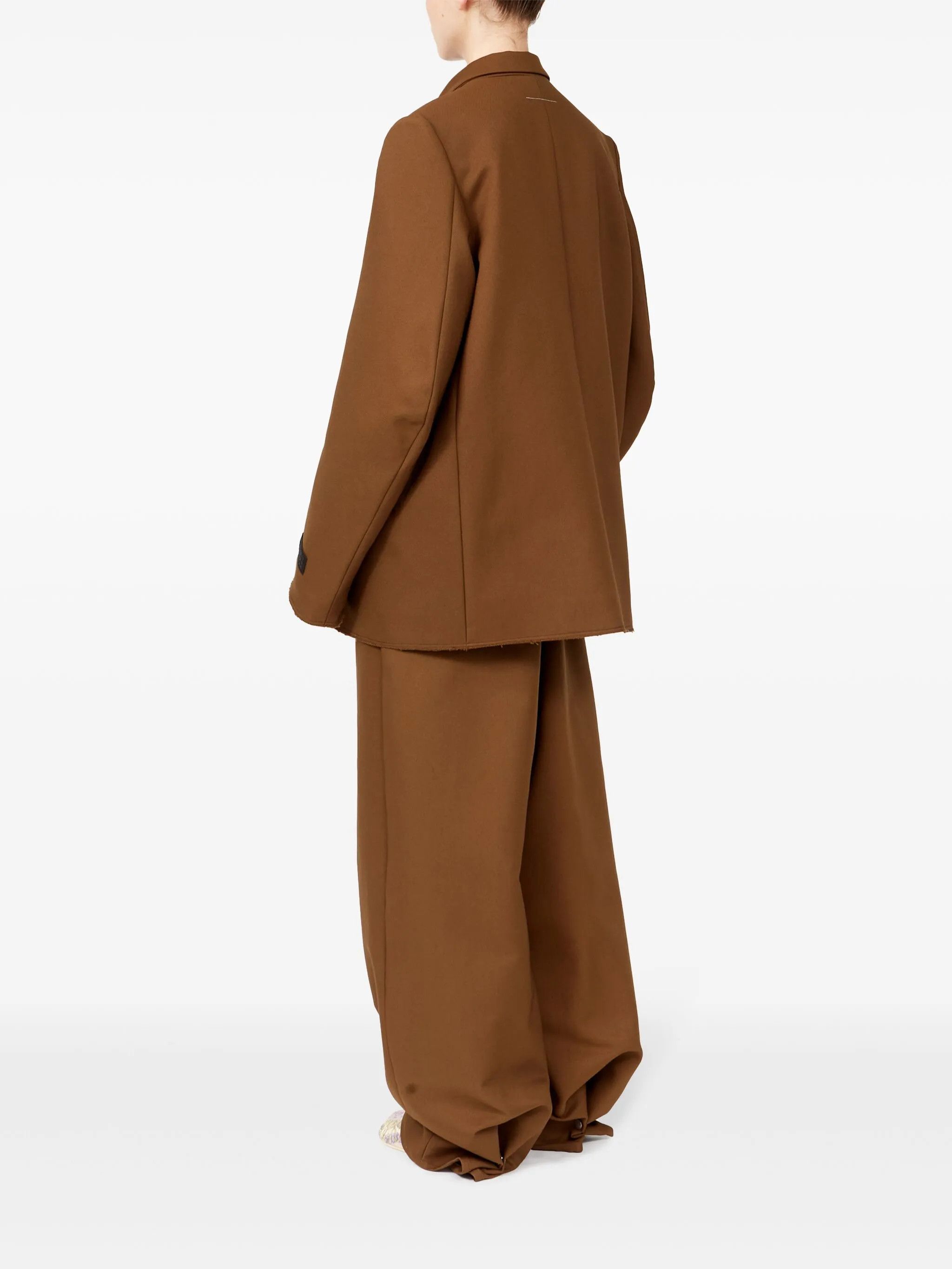 Maison Margiela oc11z0925 Single-breasted Oversized Blazer in Brown Size XS / US 0-2 / IT 36-38 - 5 Thumbnail