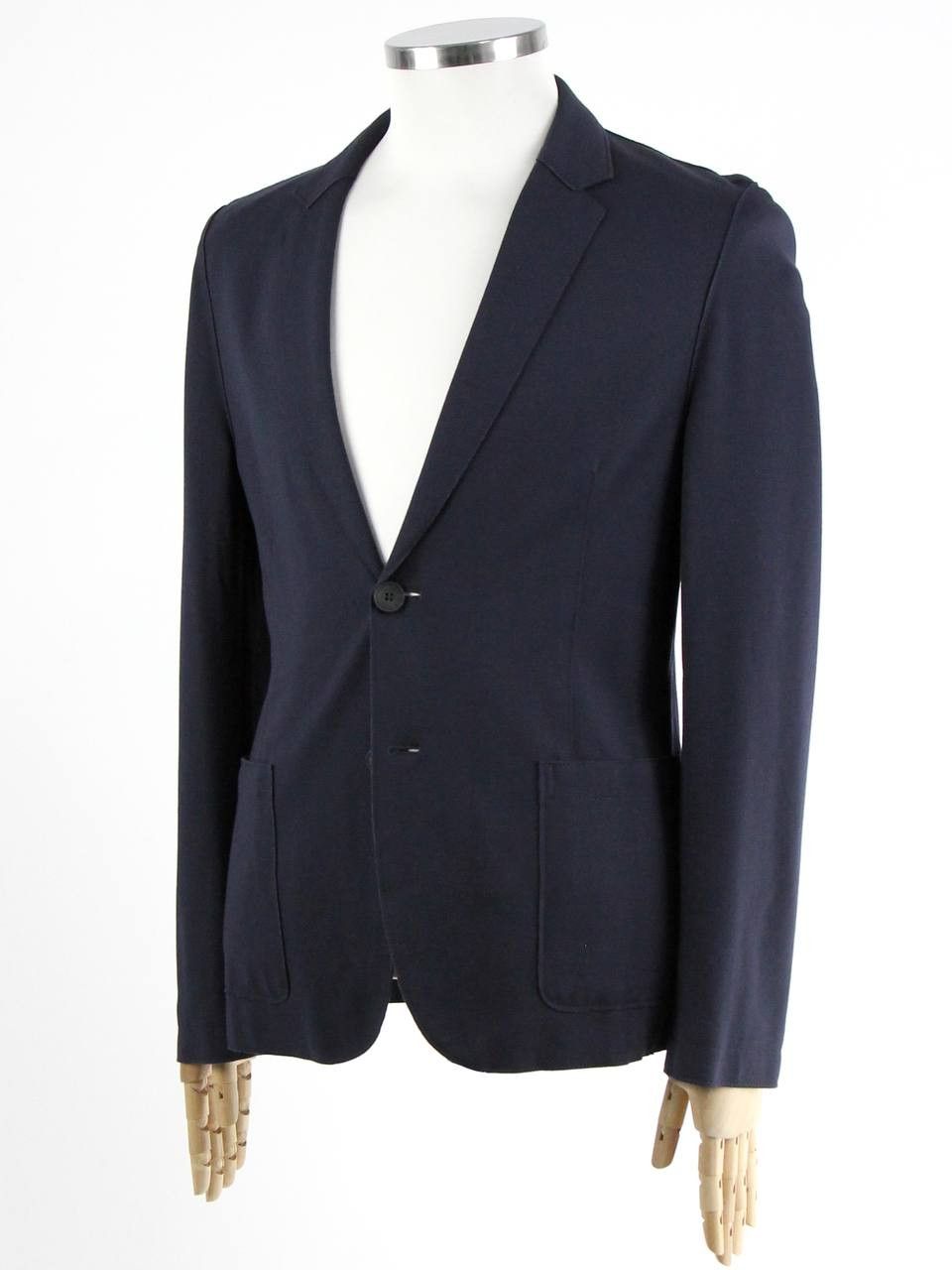 Hugo Boss HUGO BOSS Blue knitted jacket Size 48R - 3 Thumbnail