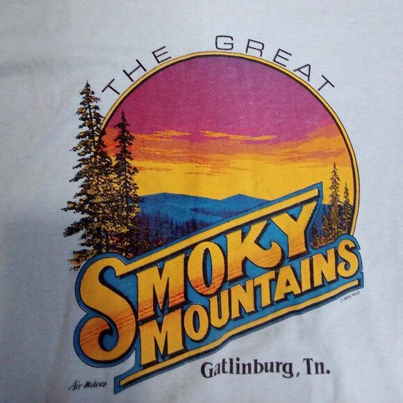 Other Vintage Air Waves Great Smoky Mountains Tennessee T-Shirt Size US L / EU 52-54 / 3 - 1 Thumbnail
