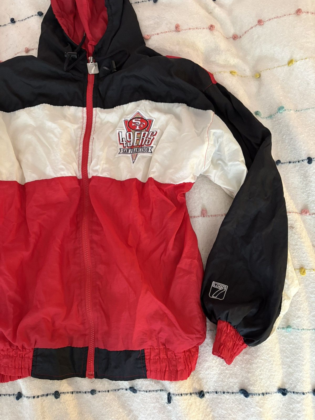 Other Vintage 90s Logo 7 San Francisco 49ers Windbreaker Jacket Size US XL / EU 56 / 4 - 2 Thumbnail