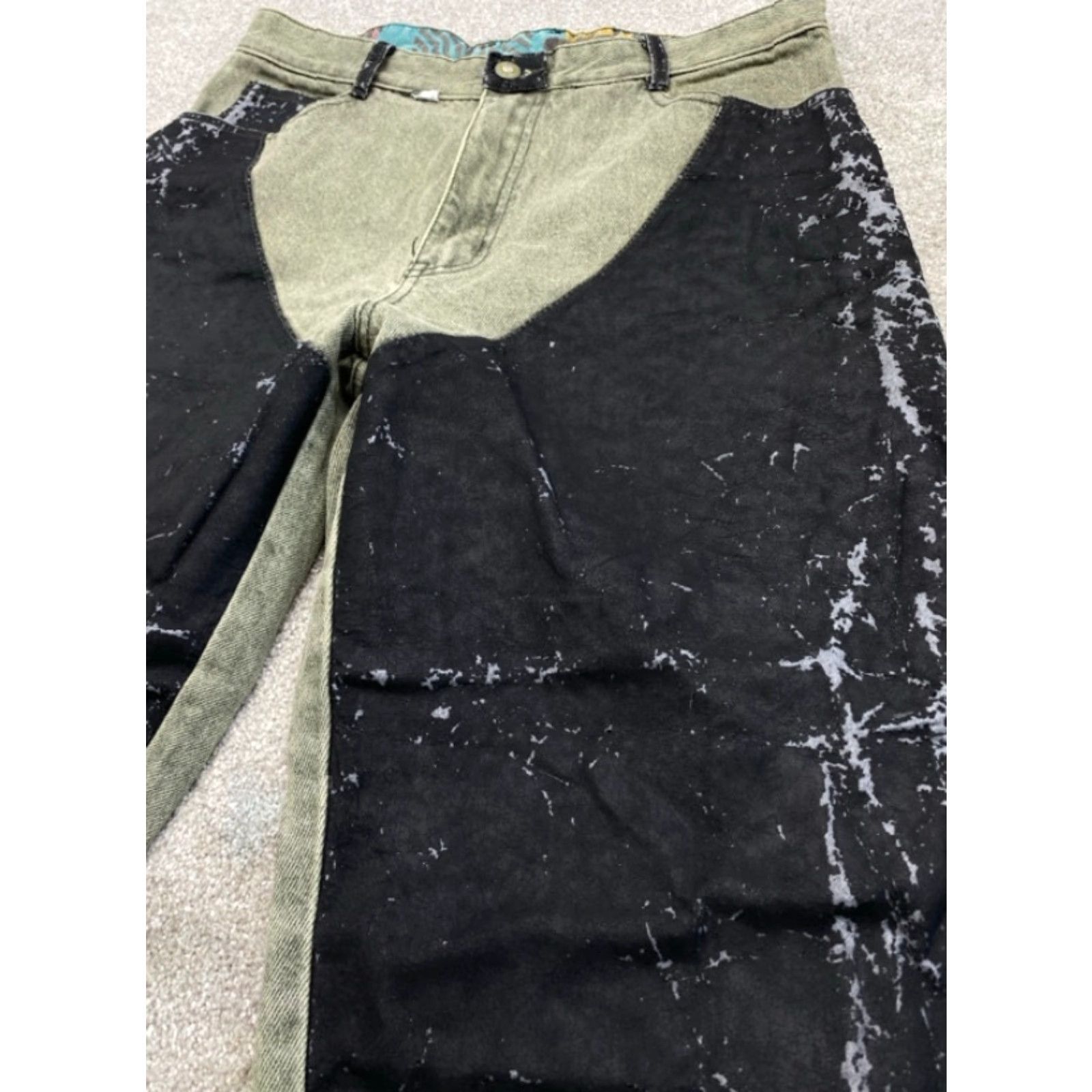 Denime VINTAGE Fresh Threadz Jeans Men 32x34 Black Denim Straight Leg 5-Pocket Design Slim Jeans Mens Black 90s Style Size US 32 / EU 48 - 5 Thumbnail