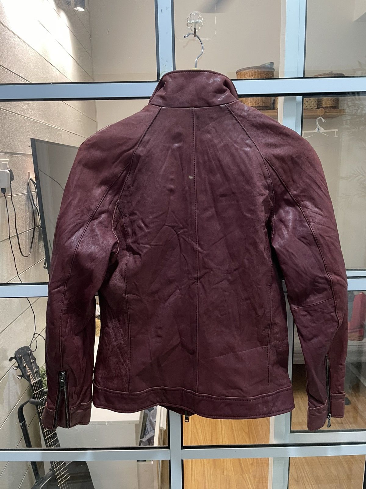 Tete Homme Tete Homme Japan Minimal Biker Leather Jacket (Goat Skin) Size US M / EU 48-50 / 2 - 3 Thumbnail