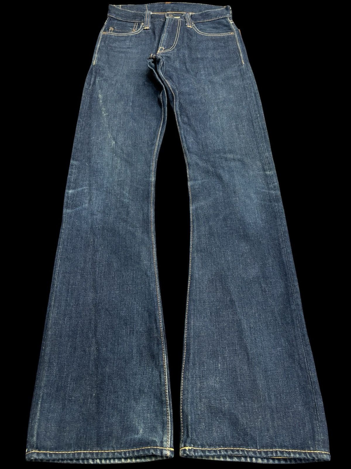 Jelado 💥Sturdy Flare💥Archival Jelado Japan Flare Biker Denim F603 Size US 27 - 2 Thumbnail