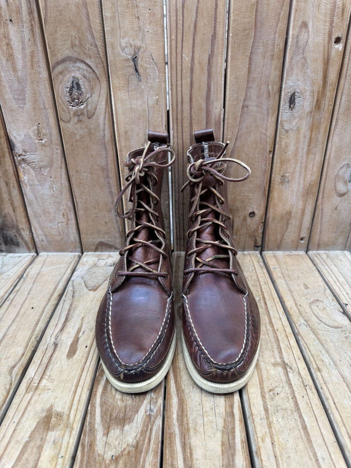 Red Wing Red Wing For J.Crew brown wabasha leather boots US 5 E UK 4 Size US 5 / EU 37 - 4 Thumbnail