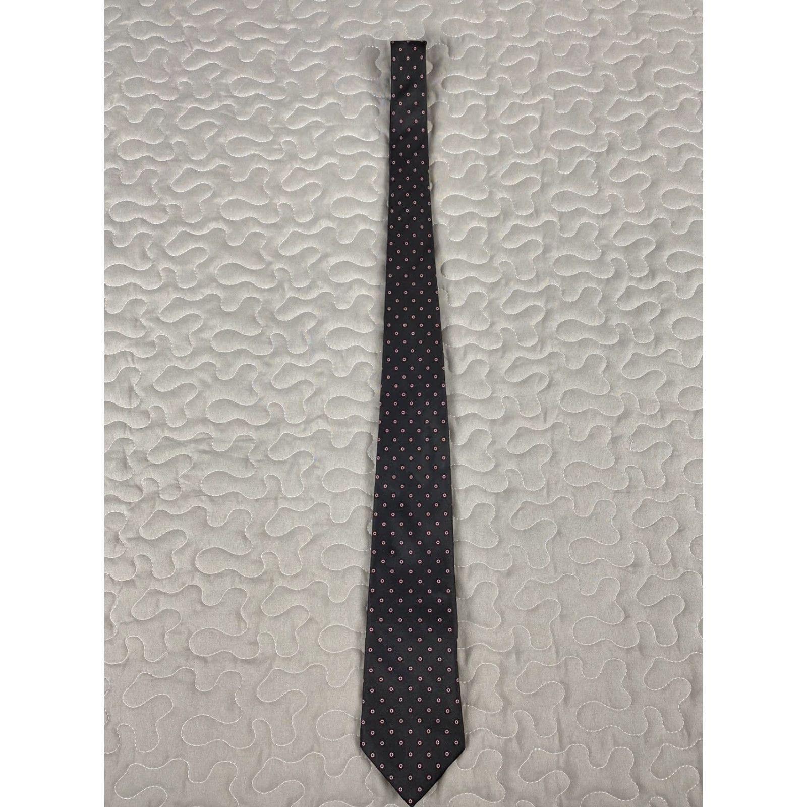 Vintage VINTAGE Claybrooke Men Neck Tie Brown Polka Dot 54.5x3.25 Tie Mens Brown Polka Dot Size ONE SIZE - 3 Thumbnail