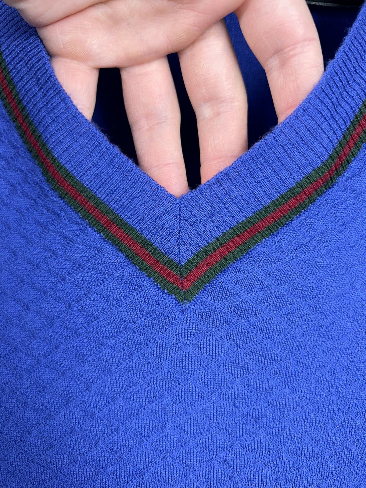 Gucci Vintage Gucci Sweater V neck Size US XL / EU 56 / 4 - 5 Thumbnail