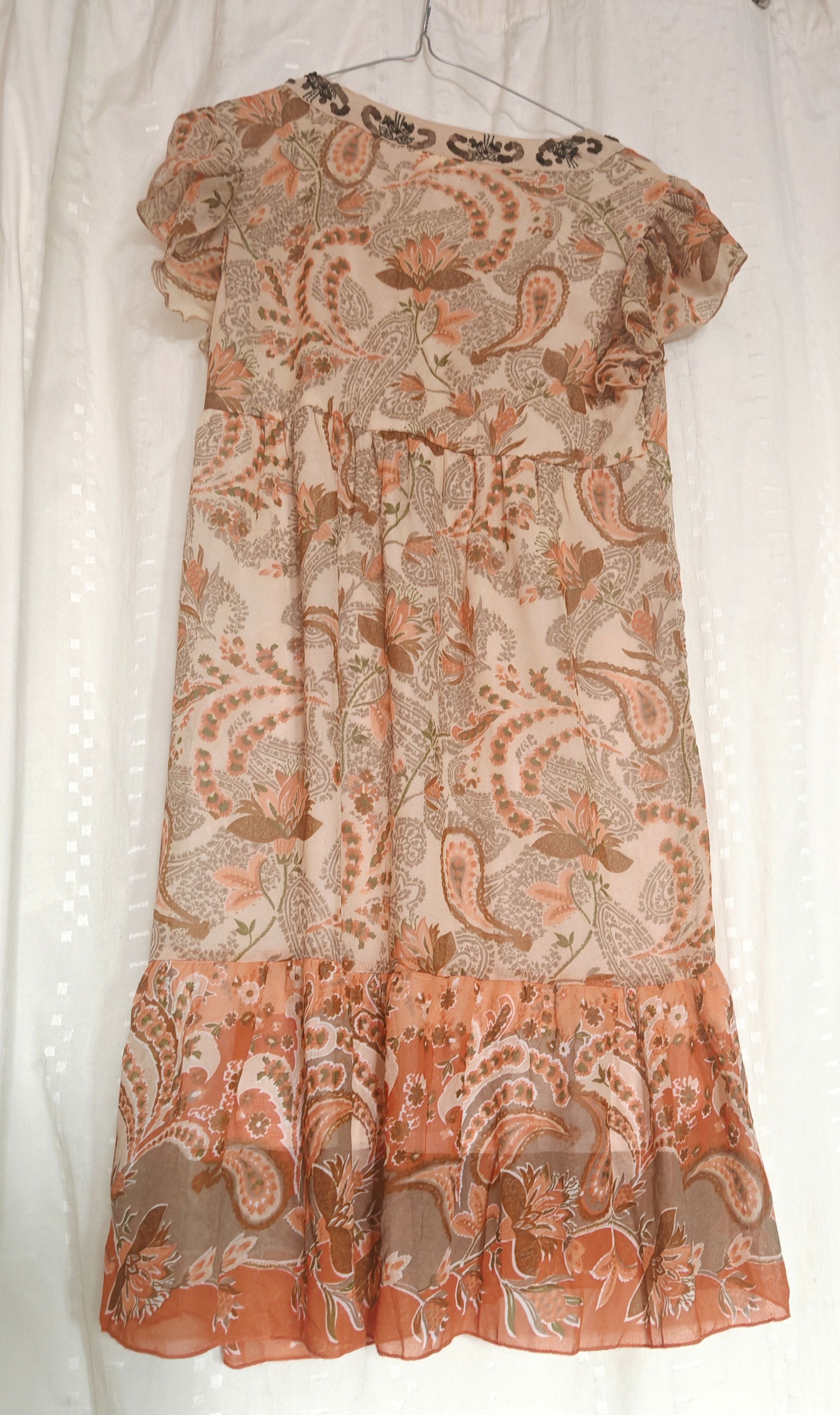 Vintage Vintage French Embroidered Beaded Boho Dress Babydoll Size S / US 4 / IT 40 - 2 Thumbnail