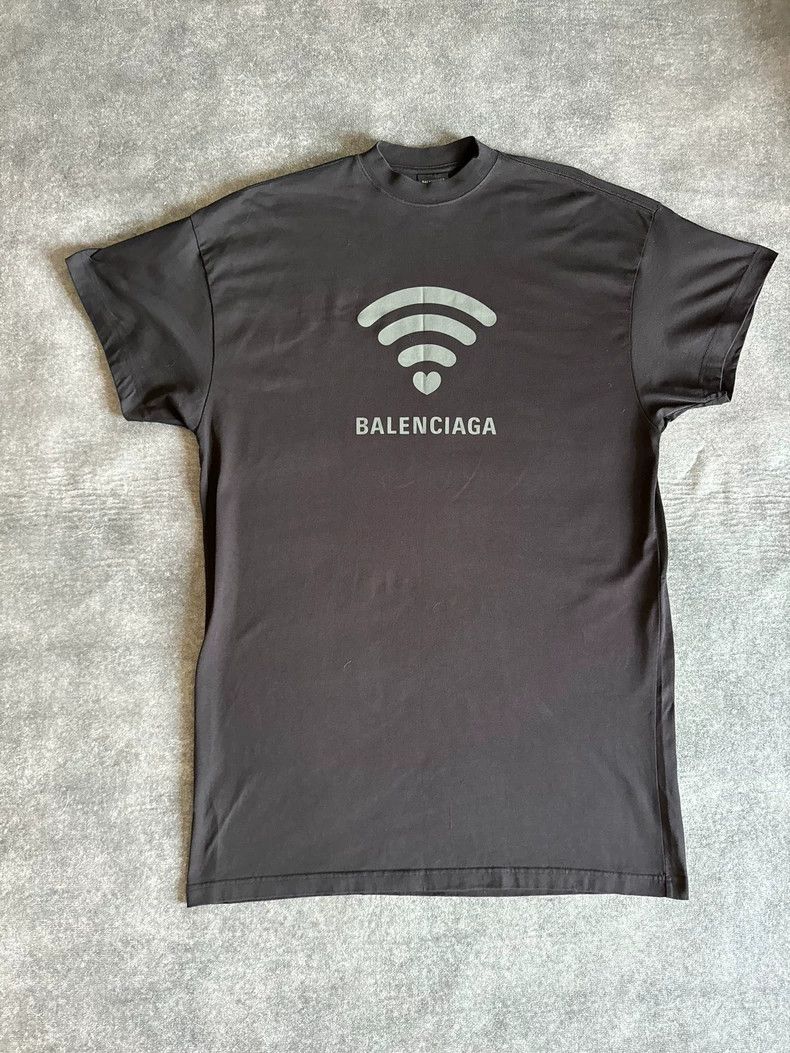 Balenciaga Balenciaga Black and dark gray vintage plain knit T-shirt Size US S / EU 44-46 / 1 - 1 Thumbnail