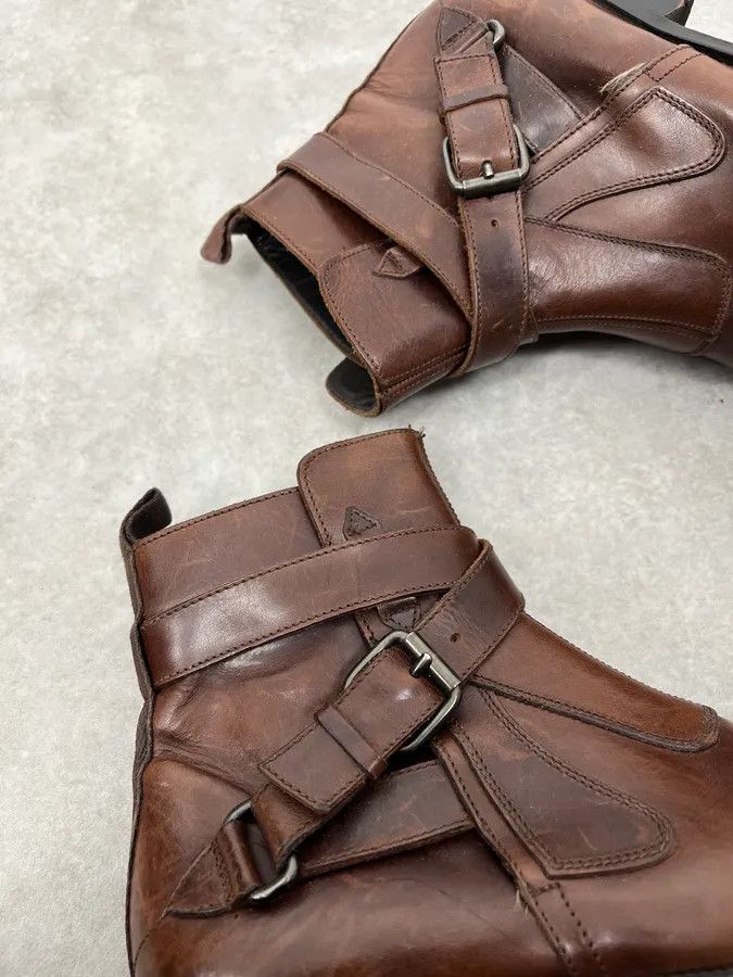 Miu Miu 2000s Miu Miu Brown Leather Ankle Boots Size US 7.5 / EU 40-41 - 4 Thumbnail