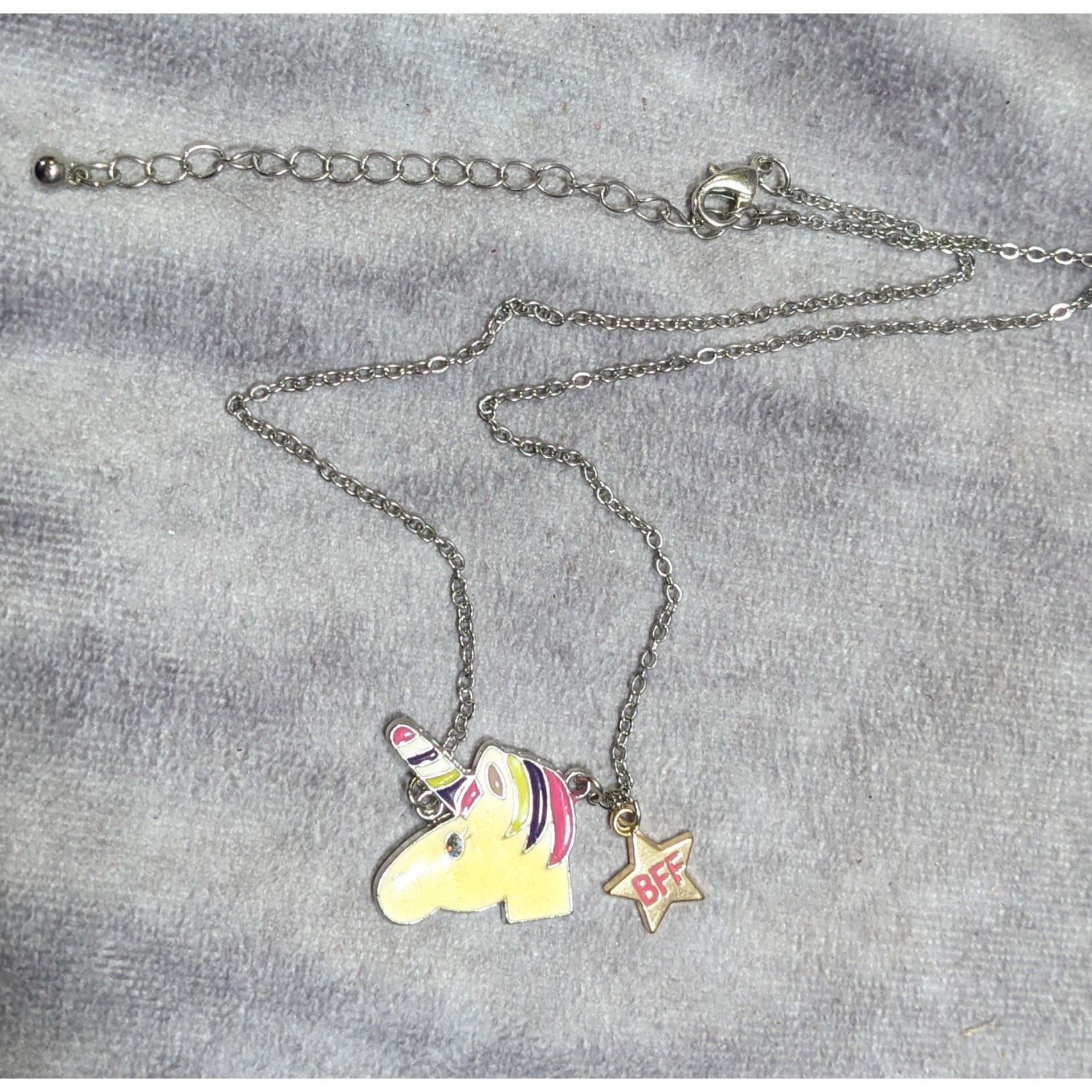 Other Glitter Unicorn BFF Pendant Necklace With Star Charm Size ONE SIZE - 5 Thumbnail
