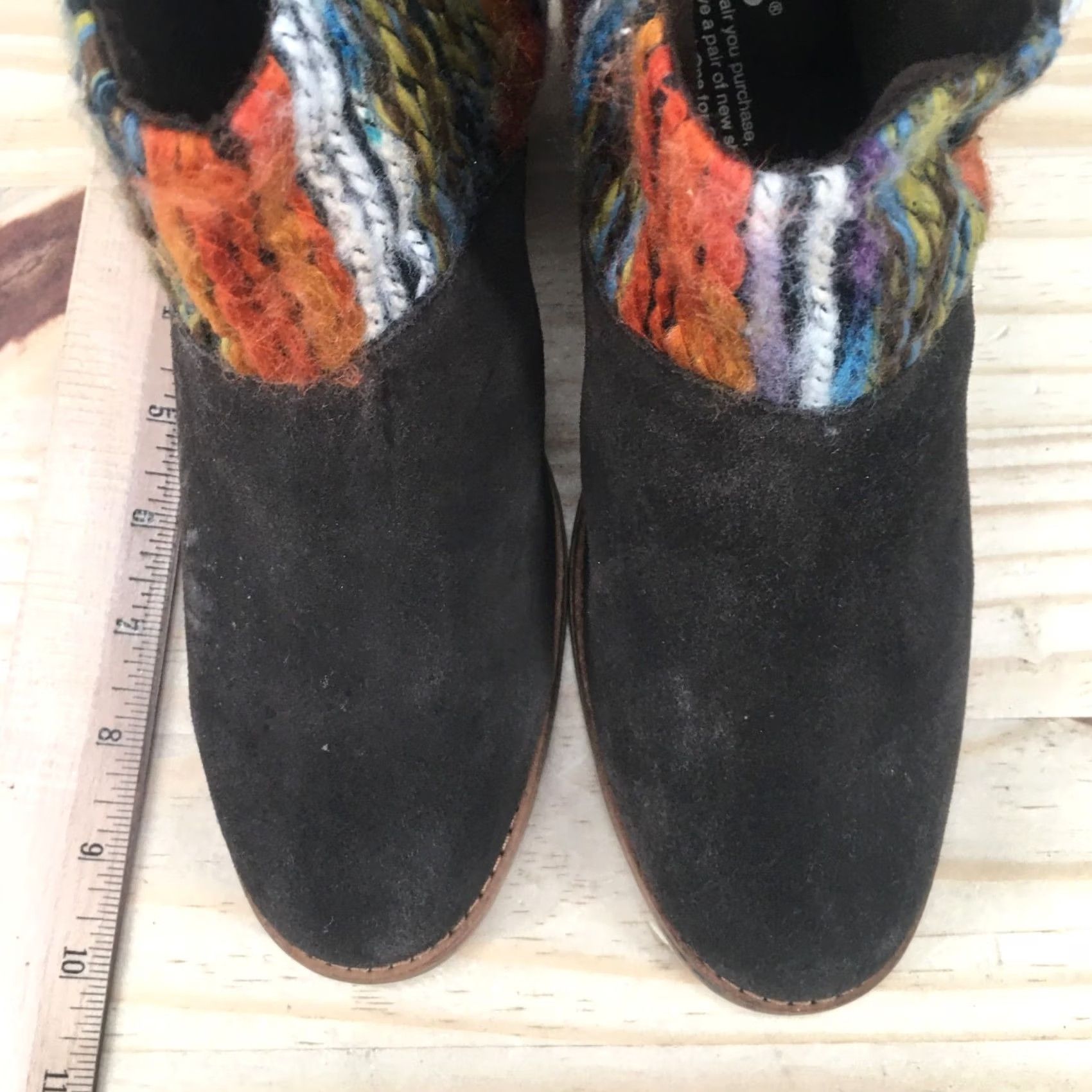 Toms Toms Boots Womens 8 Leila Ankle Booties Brown Suede Tasseled Zip Block Heel Size US 8 / IT 38 - 6 Thumbnail