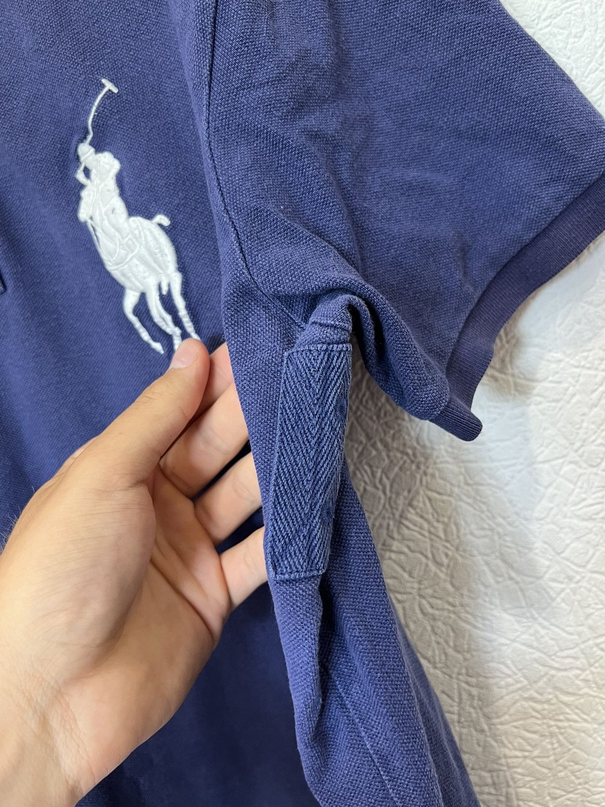 Vintage Vintage Polo Ralph Lauren Blue Polo Shirt Tee Size US L / EU 52-54 / 3 - 5 Thumbnail