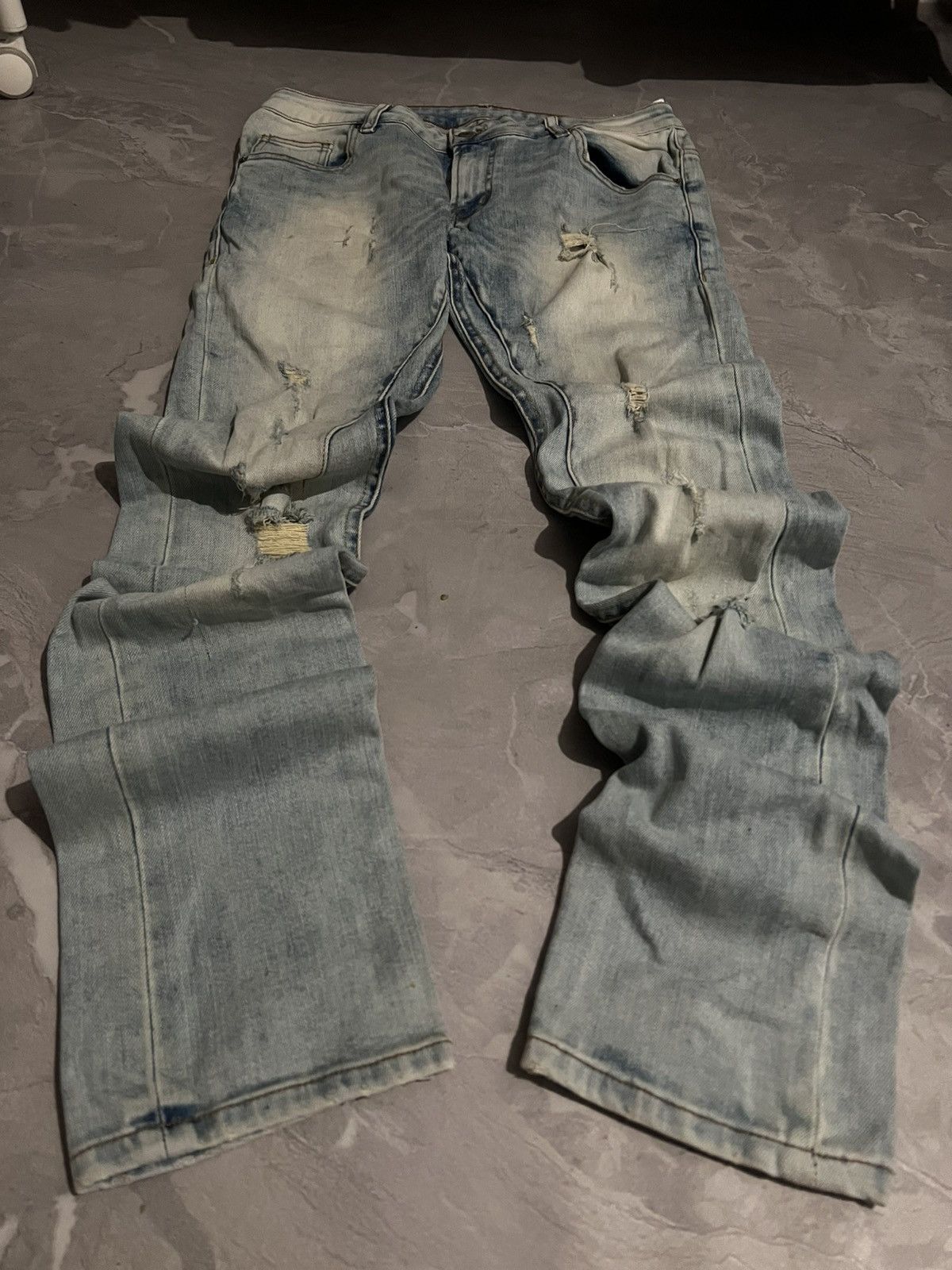 Vintage Vintage Skinny Light Blue Fresh / Balenciaga Style Y2K Size US 30 / EU 46 - 2 Thumbnail
