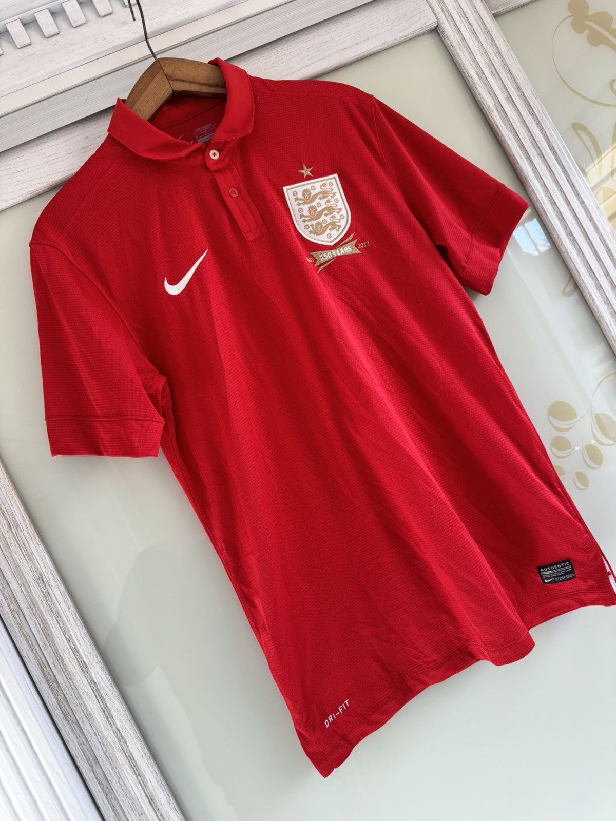 Nike England 2013-2014 Away Soccer Jersey Football Kit Shirt Size US M / EU 48-50 / 2 - 4 Thumbnail