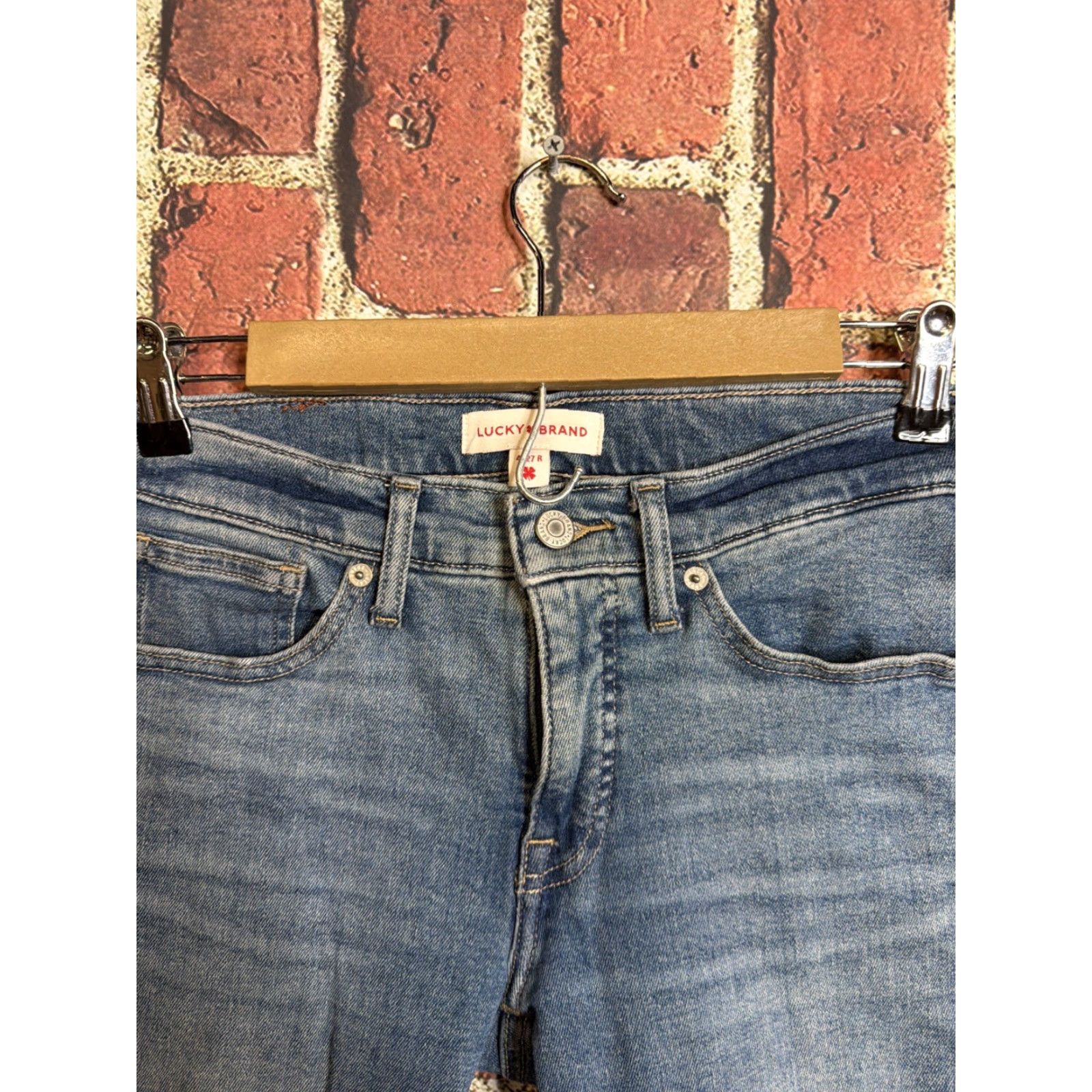 Lucky Brand Lucky Brand Ava Mid Rise Skinny Jeans Womens 4 Blue 27in Inseam 28in 5-Pocket Denim Cotton Blend Stretch Regular Size 4 Size 27" / US 4 / IT 40 - 2 Thumbnail