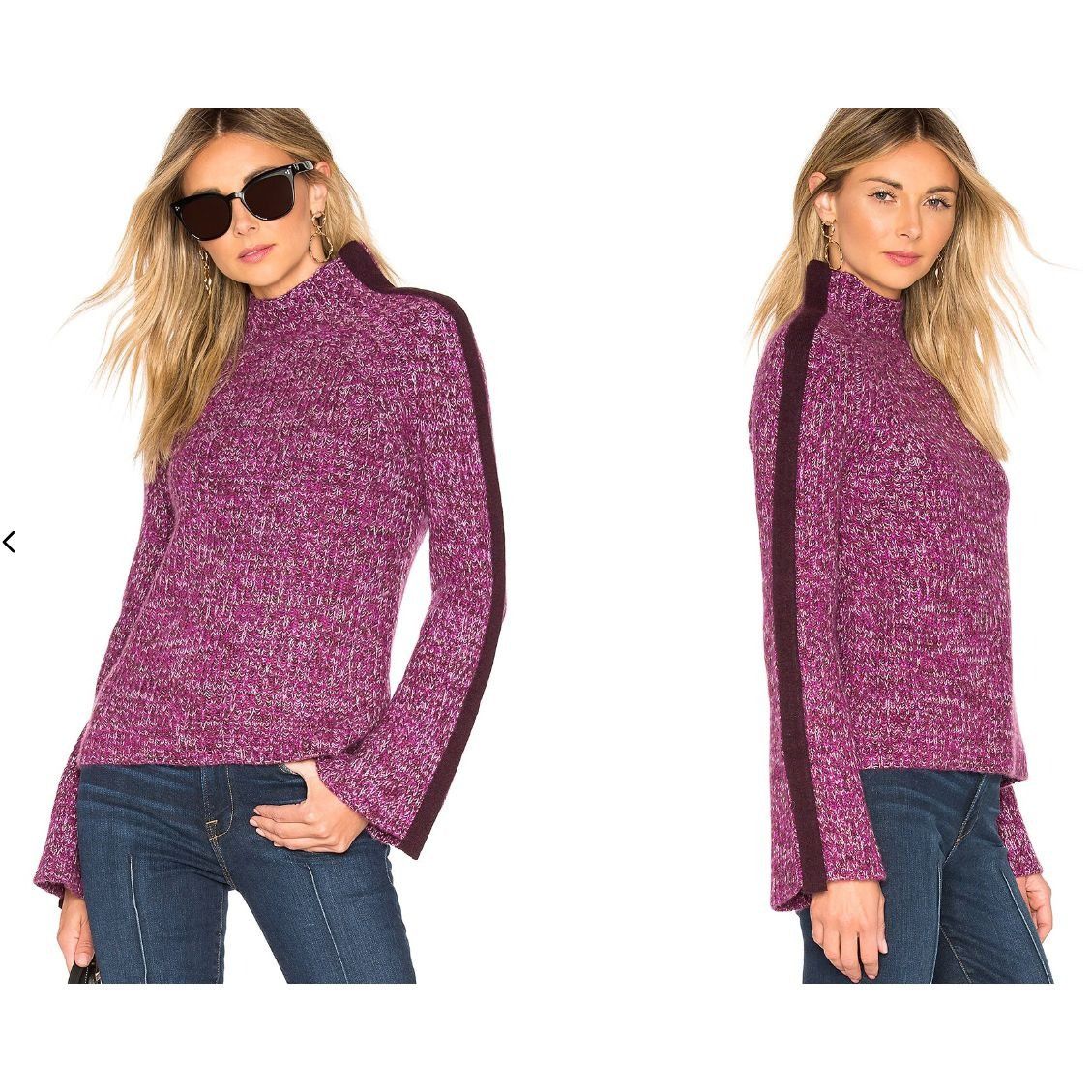 NAADAM Naadam Trinculo Cashmere Sweater Turtleneck Berry Marl S Coz Size S / US 4 / IT 40 - 1 Thumbnail