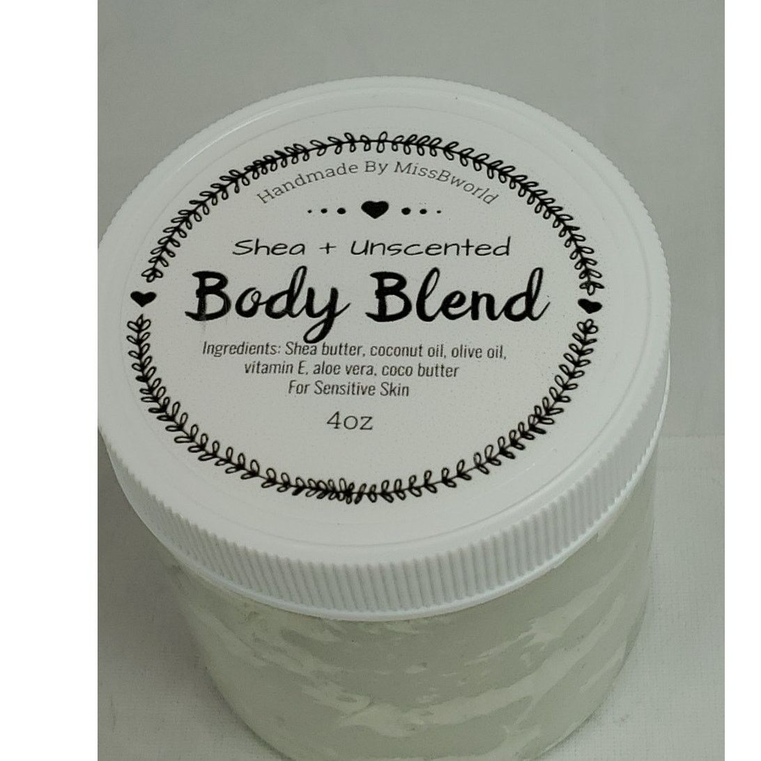 Handmade Unscented Shea Body Blend Sensitive Skin Moisturizer 4oz Size ONE SIZE - 1 Thumbnail