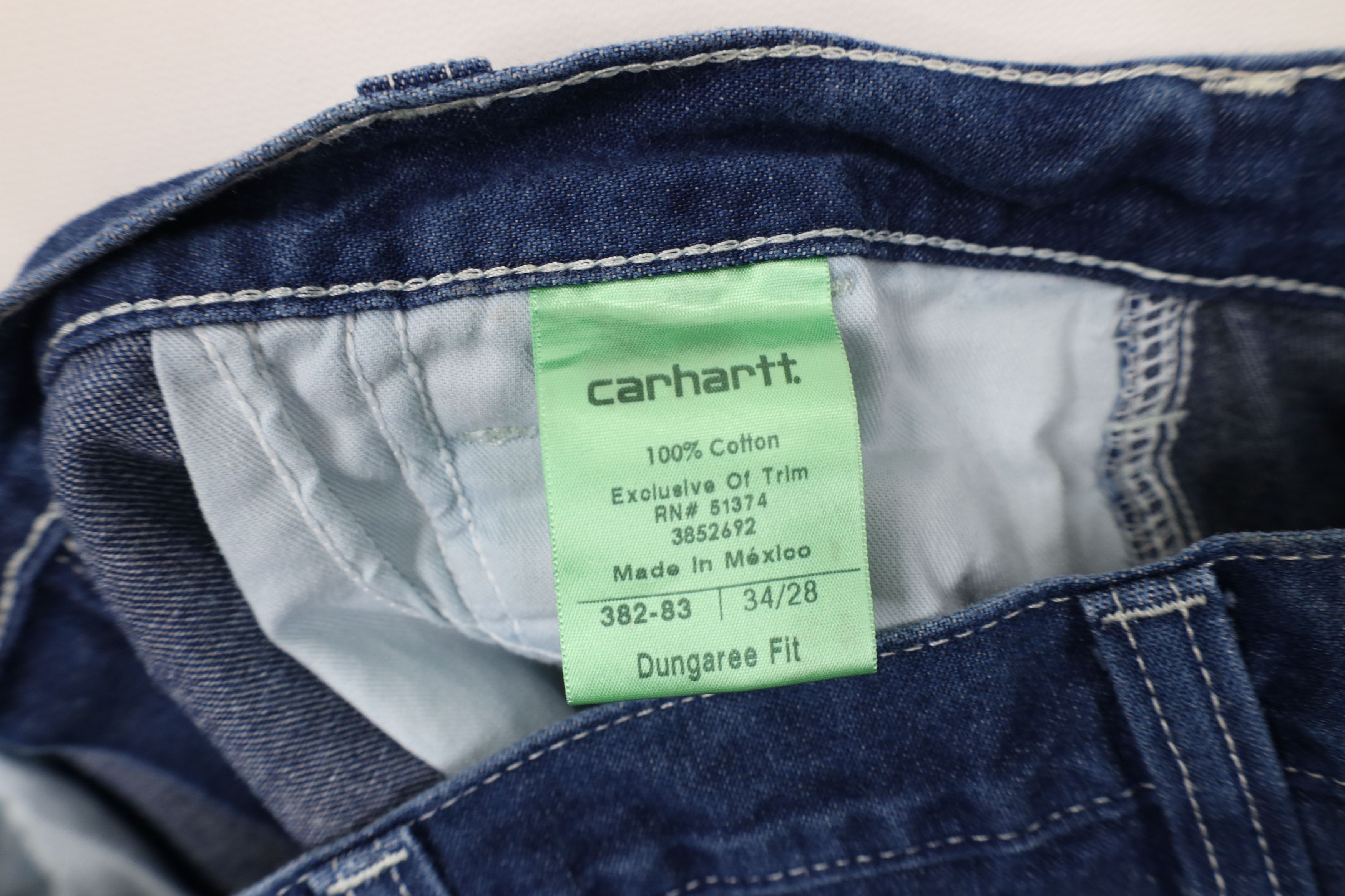 Carhartt Vintage Carhartt Spell Wide Leg Dungaree Denim Jeans Blue Size US 34 / EU 50 - 8 Thumbnail