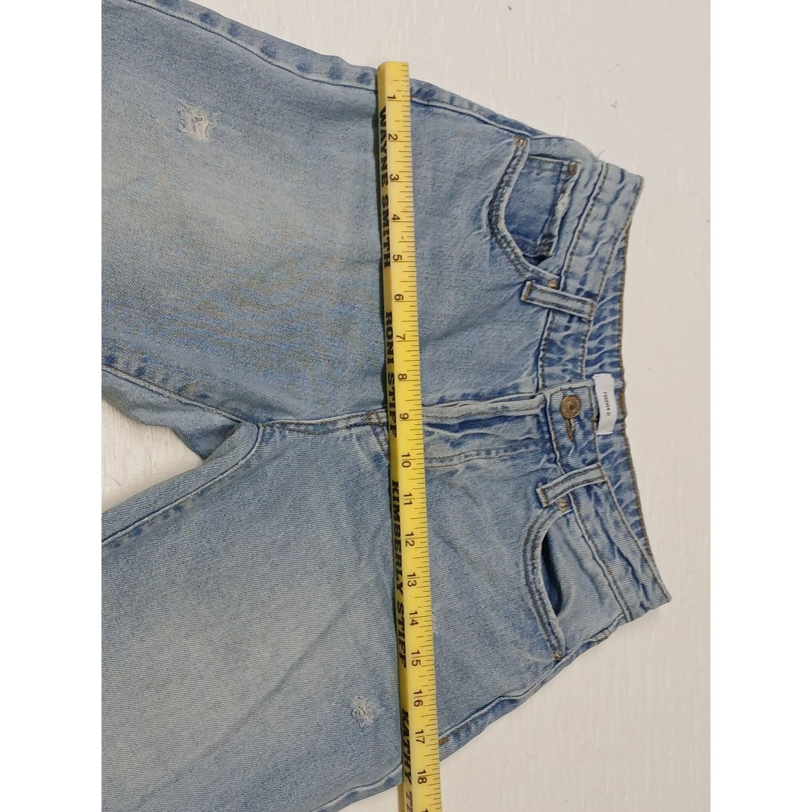 Forever 21 Forever 21 (24) Women's Button Light Denim Blue Jeans Size 24" / US 00 / IT 34 - 6 Thumbnail