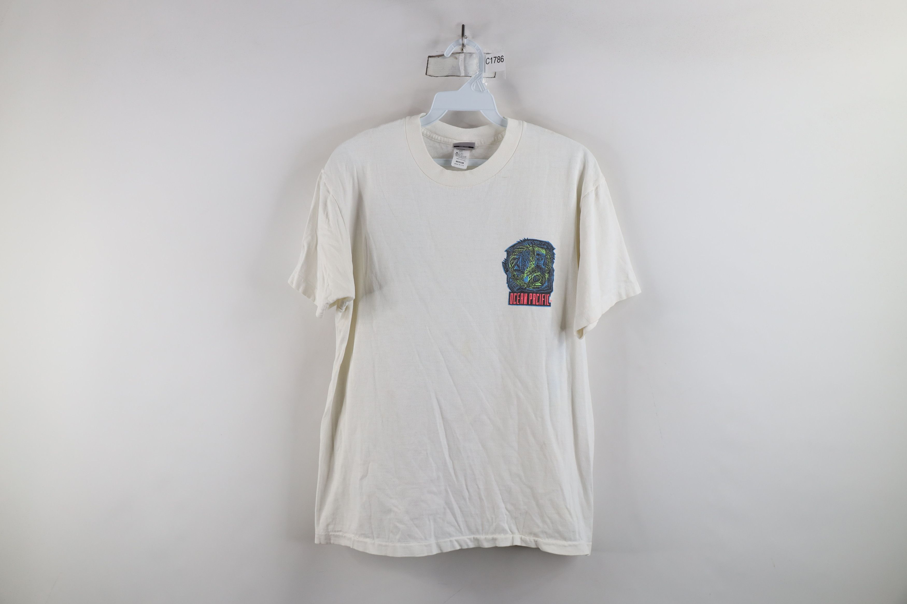 Ocean Pacific × Vintage Vintage 90s Ocean Pacific Spell Out Surfing T-Shirt USA Size US M / EU 48-50 / 2 - 1 Thumbnail