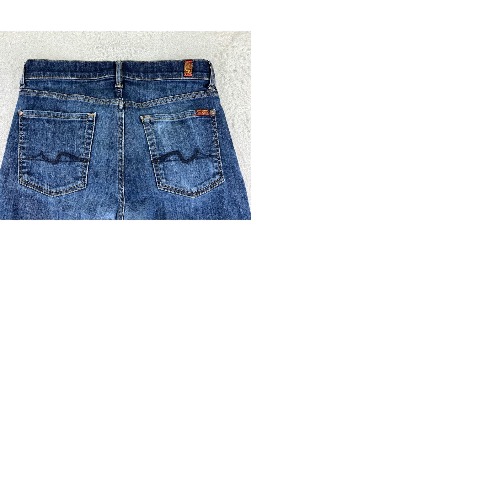 7 For All Mankind 7 For All Mankind Jeans Regular 28x27 Blues Denim Straight Distressed Stretch 28 Mens Pants Vintage No Size US 28 / EU 44 - 10 Thumbnail