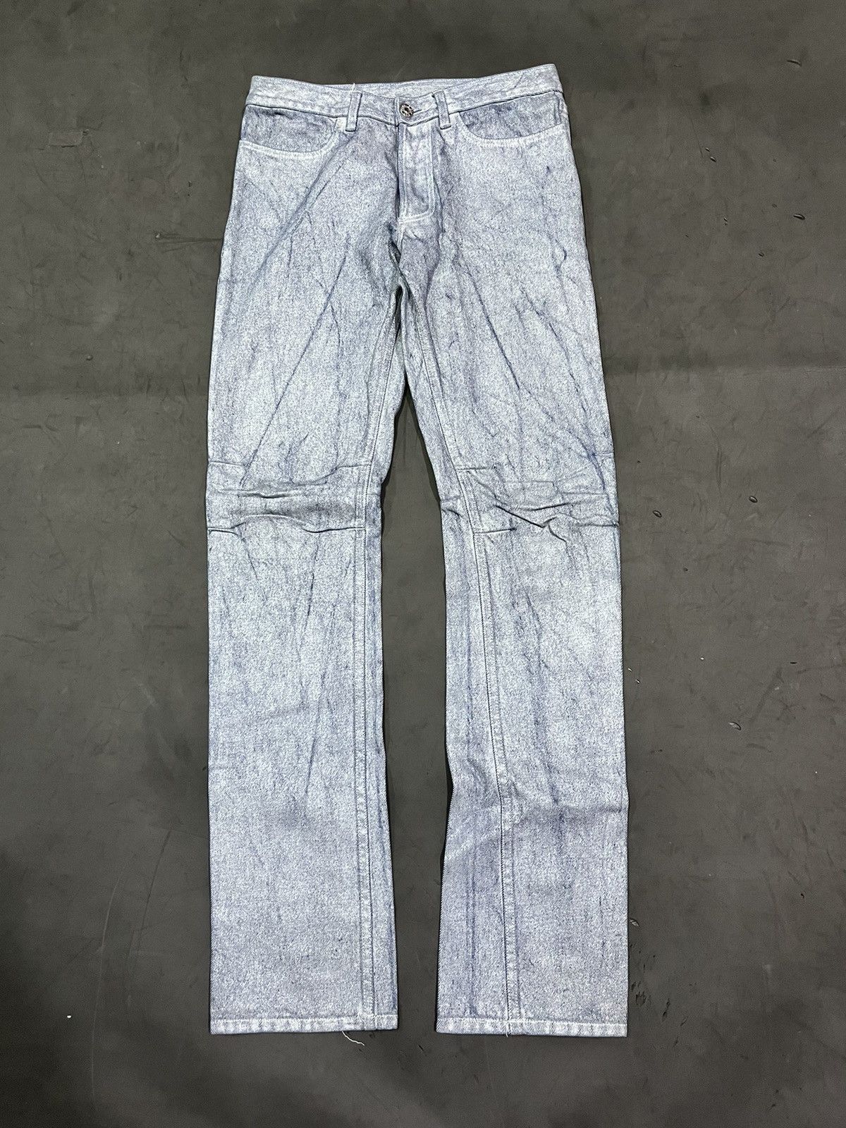 image of Archival Clothing x Rip Van Winkle Japan Rip Van Winkle Waxed Jeans in Silver, Men's (Size 29)