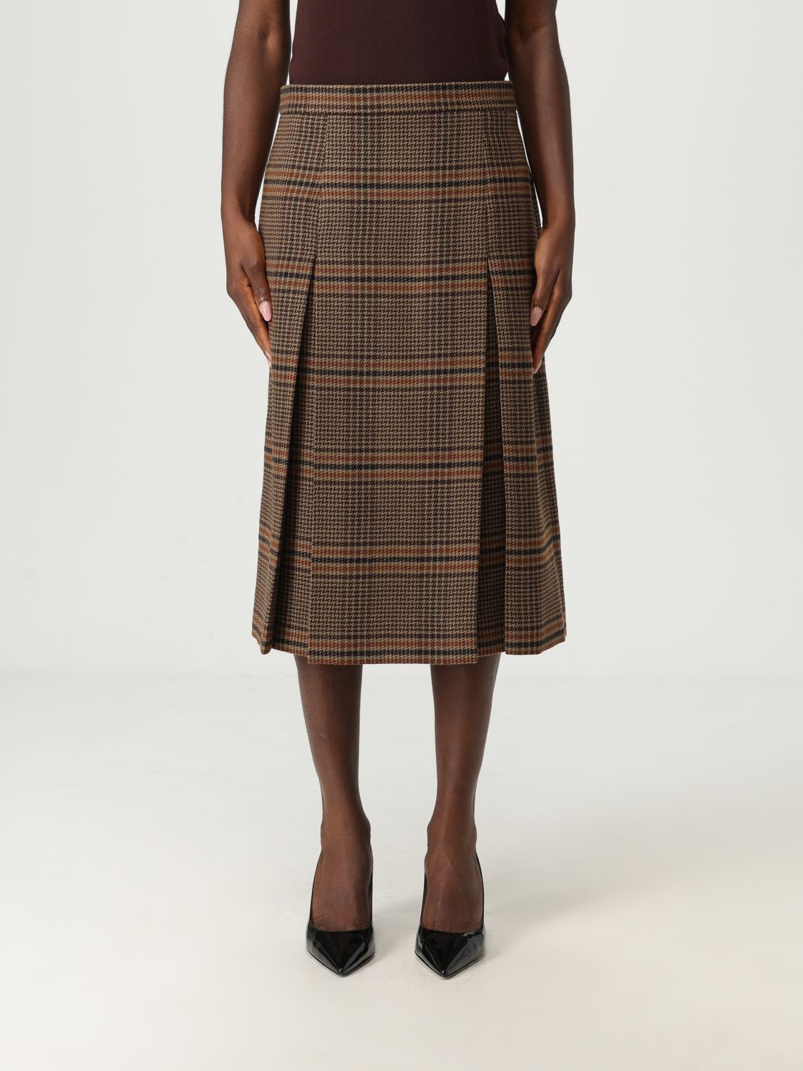 Saint Laurent Paris Saint Laurent Skirt Woman Camel Size 26" / US 2 / IT 38 - 1 Thumbnail