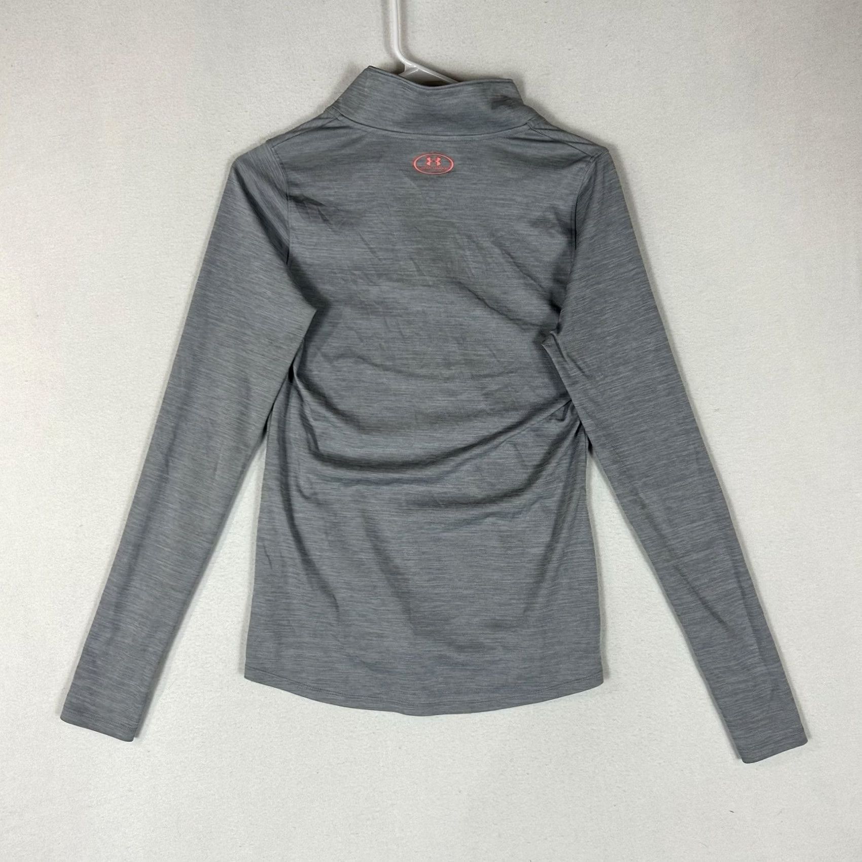 Under Armour Under Armour HeatGear 1/4 Zip Shirt Womens Small Long Sleeve Gray LS Semi-Fitted Size S / US 4 / IT 40 - 6 Thumbnail