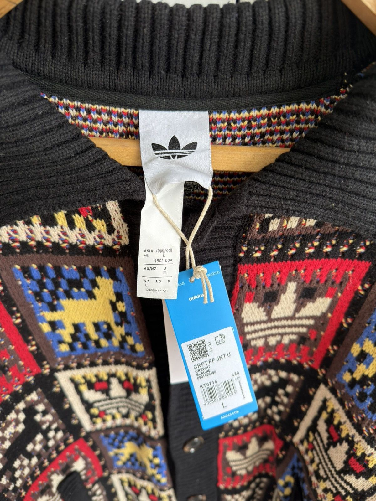 Adidas Adidas Originals CNY Year Of The Horse Knit Cardigan Sweater Size US L / EU 52-54 / 3 - 7 Thumbnail