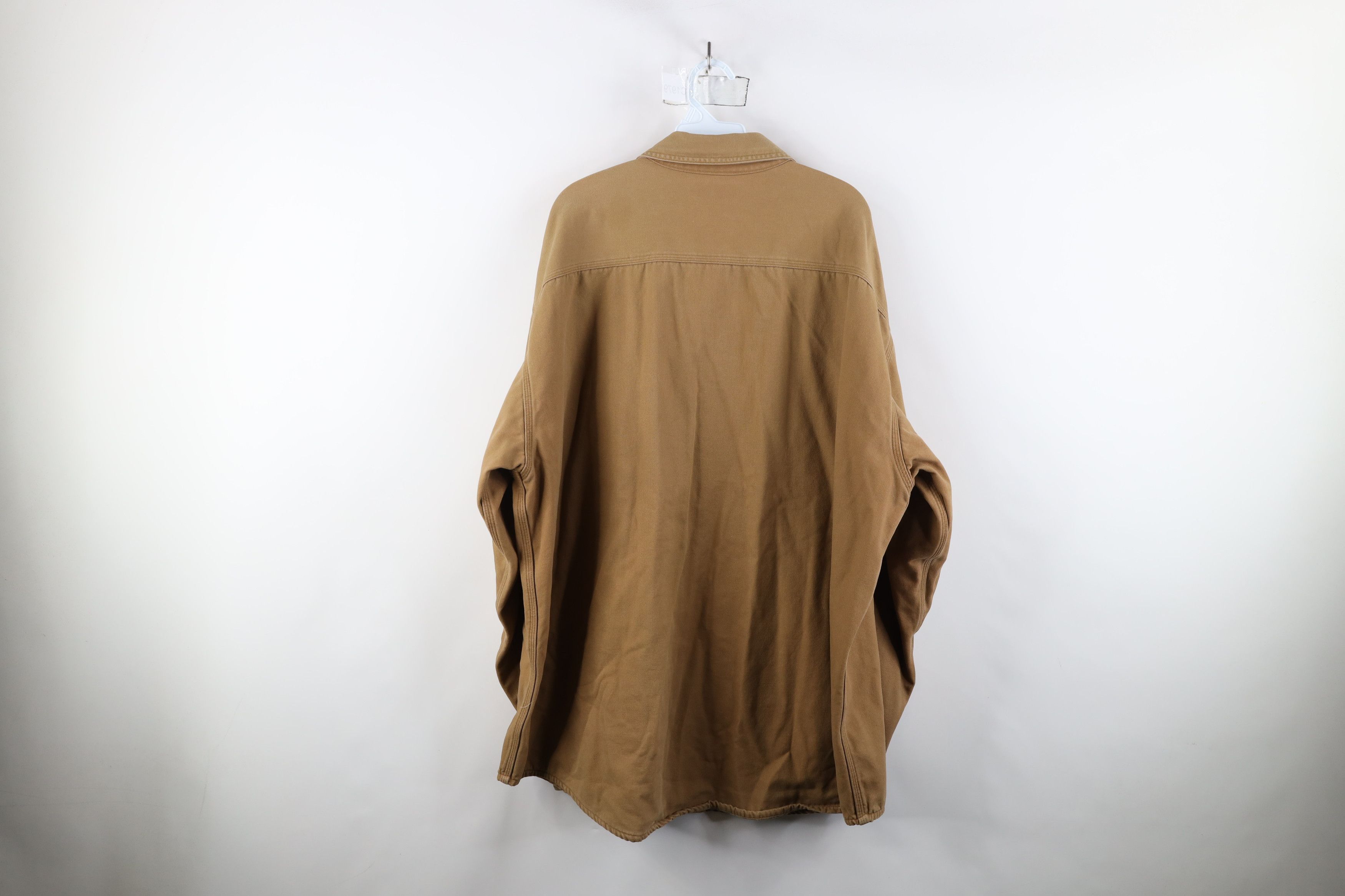 Carhartt × Vintage Vintage Carhartt Lined Canvas Button Shirt Jacket Jac Shirt Size US XXL / EU 58 / 5 - 14 Thumbnail
