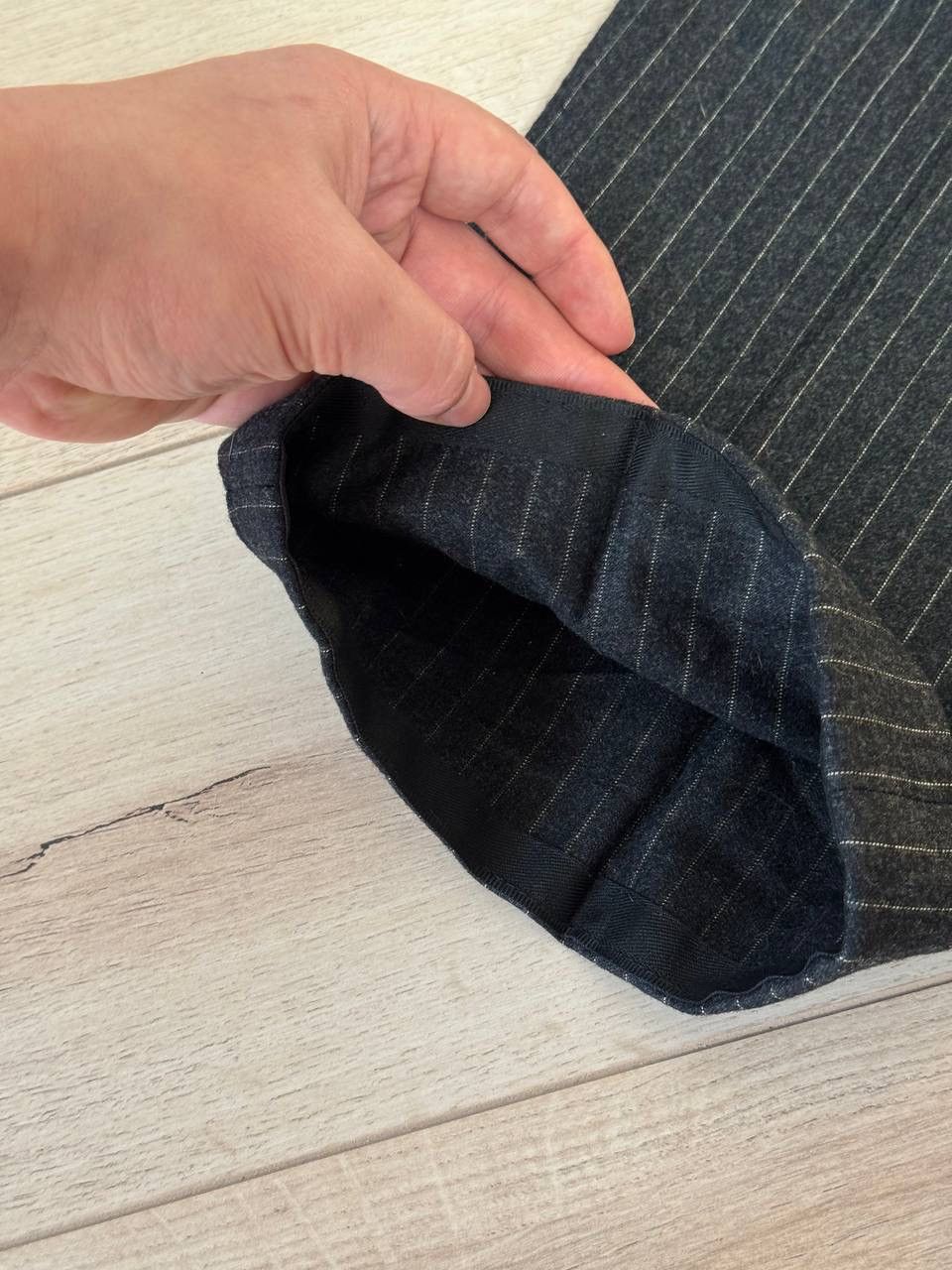 Boggi Boggi Milano Suit Size 54 Dark Gray Pinstripe Wool Suit Size 44L - 10 Thumbnail