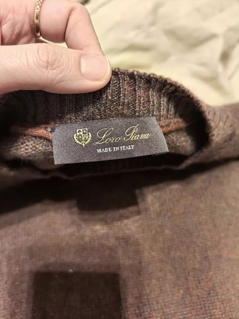 Loro Piana LORO PIANA size50 Brown cashmere sweater Size US M / EU 48-50 / 2 - 2 Thumbnail