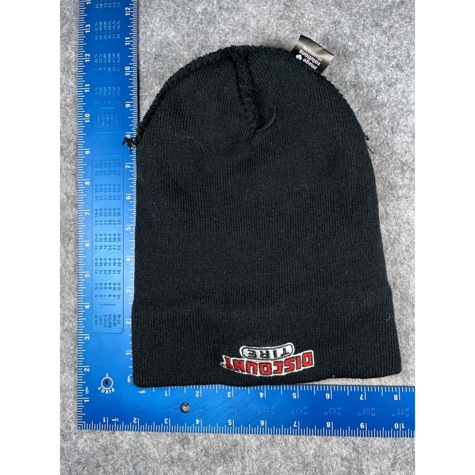 Vintage Discount Tire Hat Beanie Mens One Size Black Knit Image Solutions Winter Size ONE SIZE - 5 Thumbnail