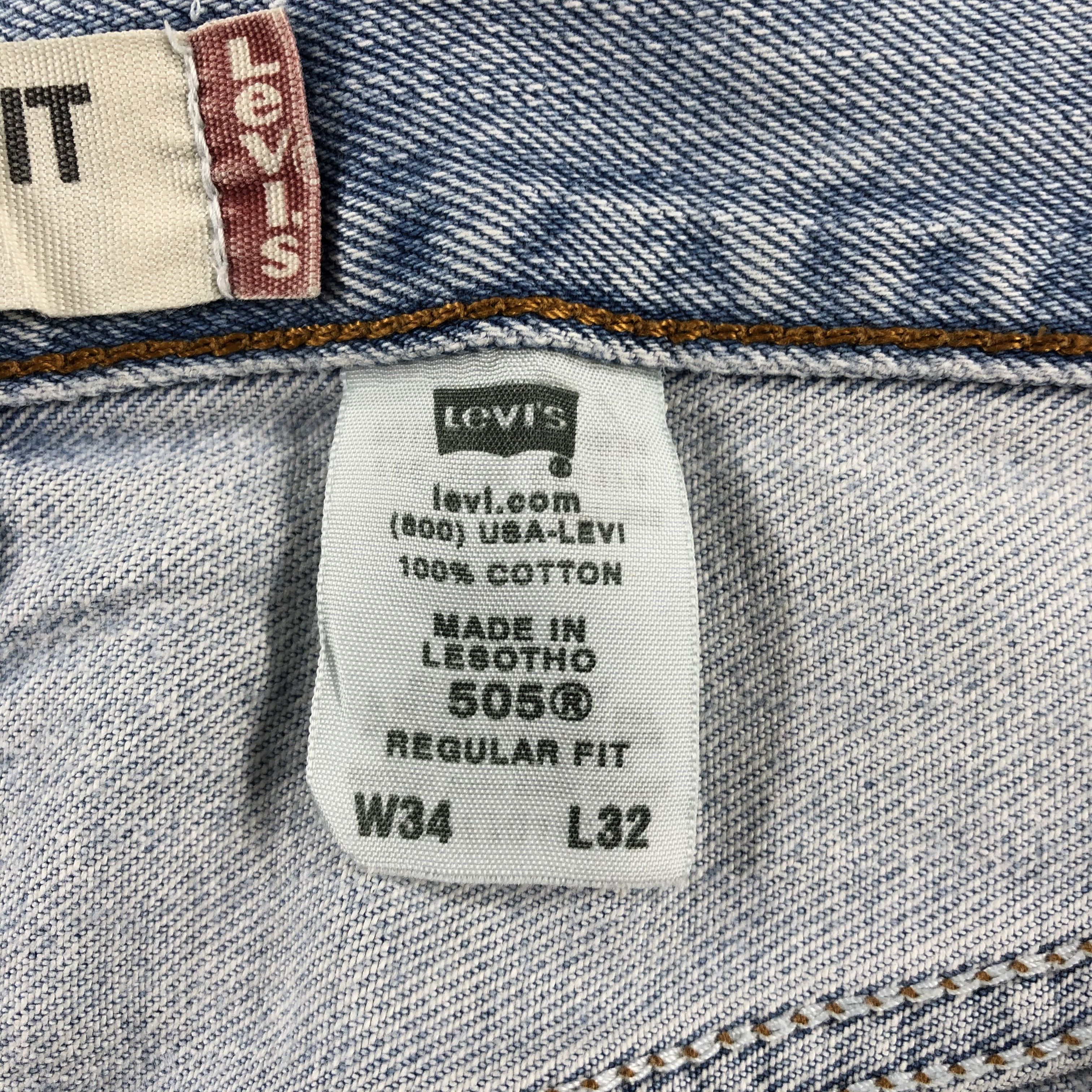 Levi's Vintage Light Wash Levis 505 Jeans-J2469 Size US 34 / EU 50 - 11 Thumbnail