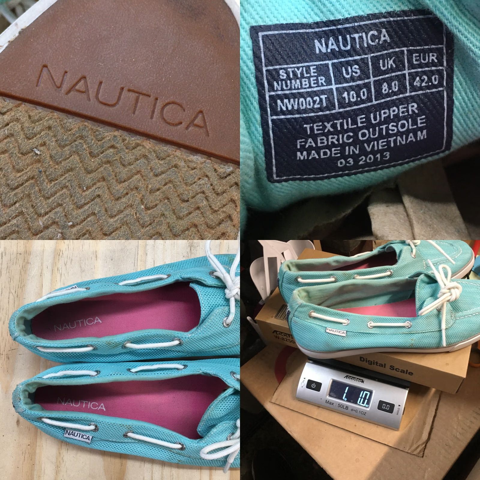 Nautica Nautica Shoes Womens 10 Boat Aqua Blue Lace Up Casual Comfort Low Top Round Toe Shirt? Size L / US 10 / IT 46 - 9 Thumbnail
