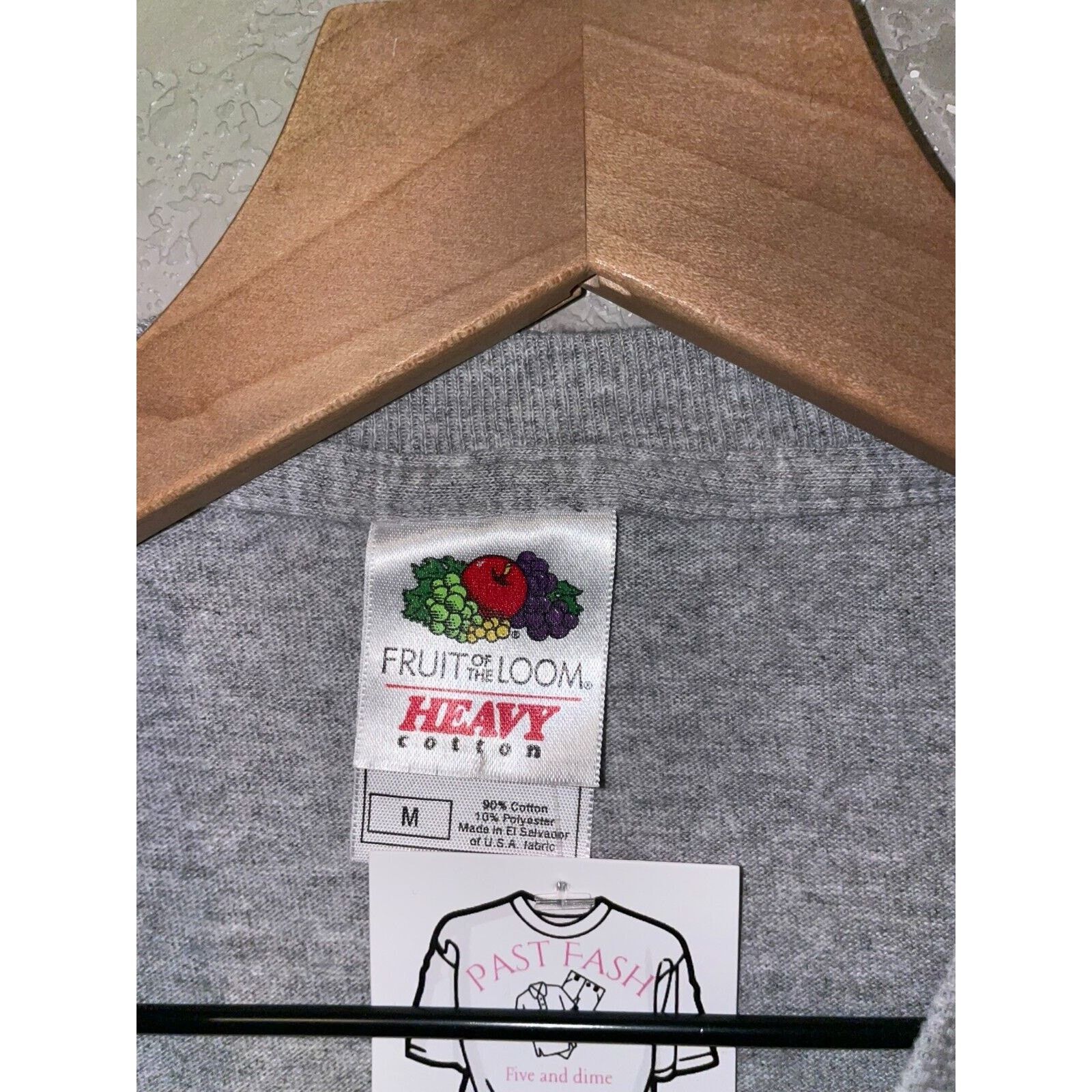 Fruit Of The Loom Vintage Womens Navy Crop Top Gray Shirt Tee Women Medium Size M / US 6-8 / IT 42-44 - 4 Thumbnail