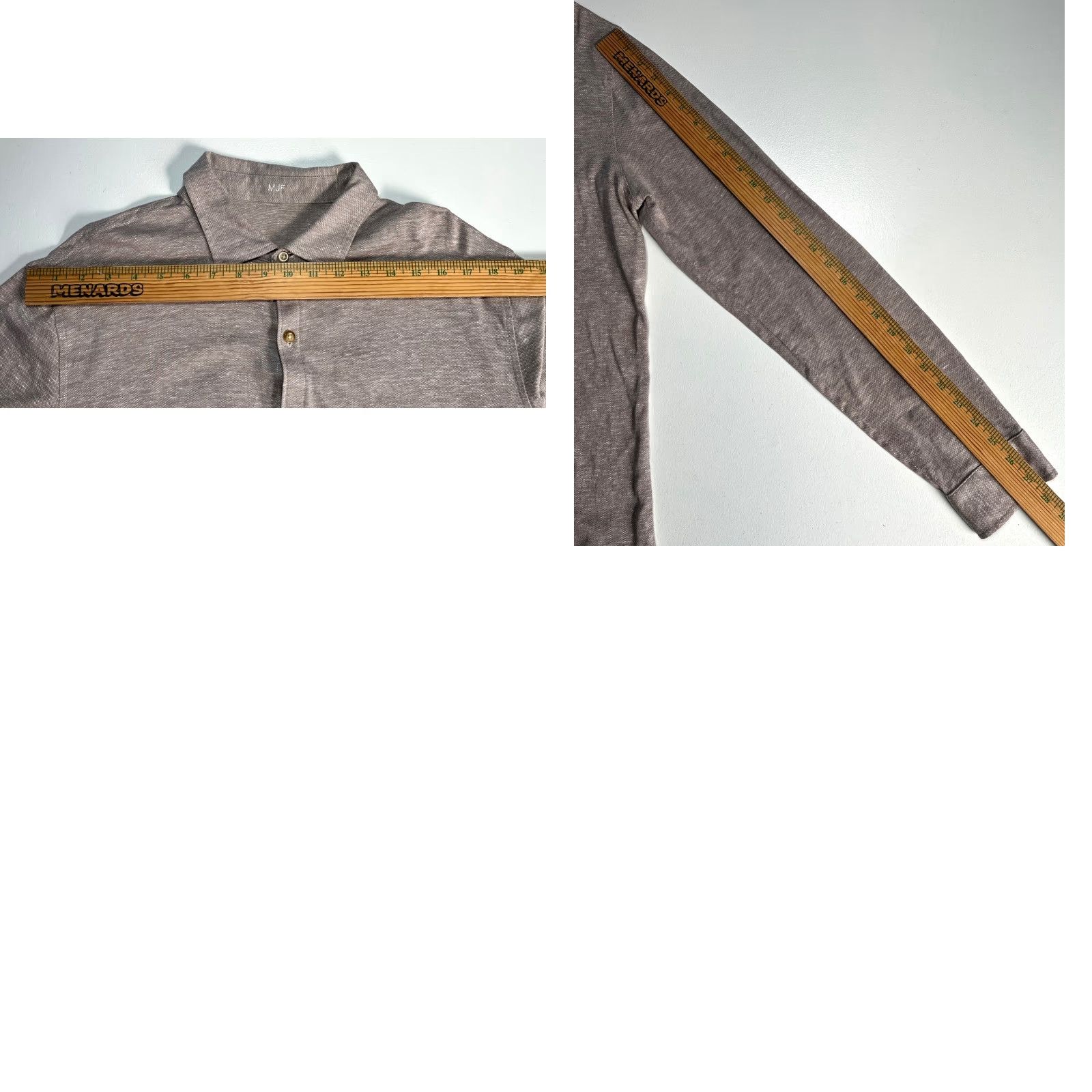 Vintage VINTAGE Custommade Men's Dress Shirt Light Brown Linen Blend Long Sleeve L 57% Cotton, 43% Linen Luxury Shirt, Classic Designer 90s Mens Dress Shirt Size US L / EU 52-54 / 3 - 9 Thumbnail
