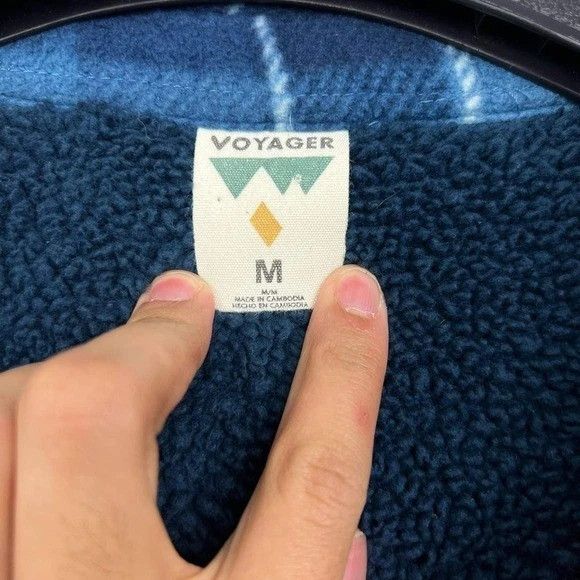 Voyage Voyager Shacket Men Blue Flannel Plaid Fleece Lined M Size US M / EU 48-50 / 2 - 6 Thumbnail