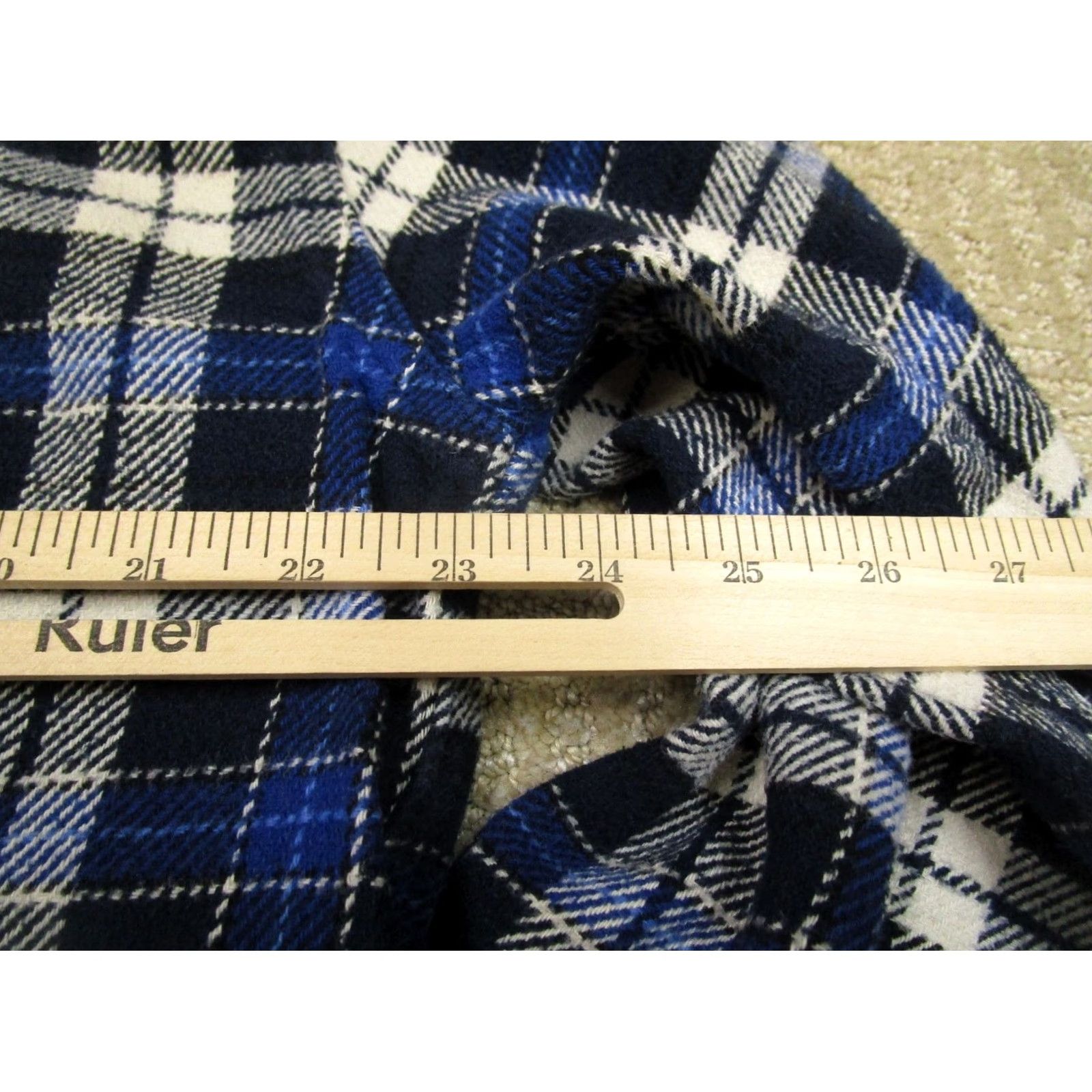 Orvis Orvis Shirt Men XL Blue Plaid Flannel Long Sleeve Button-Up Workwear Outdoor Heavyweight Regular (Blue) Mens Size US XL / EU 56 / 4 - 5 Thumbnail