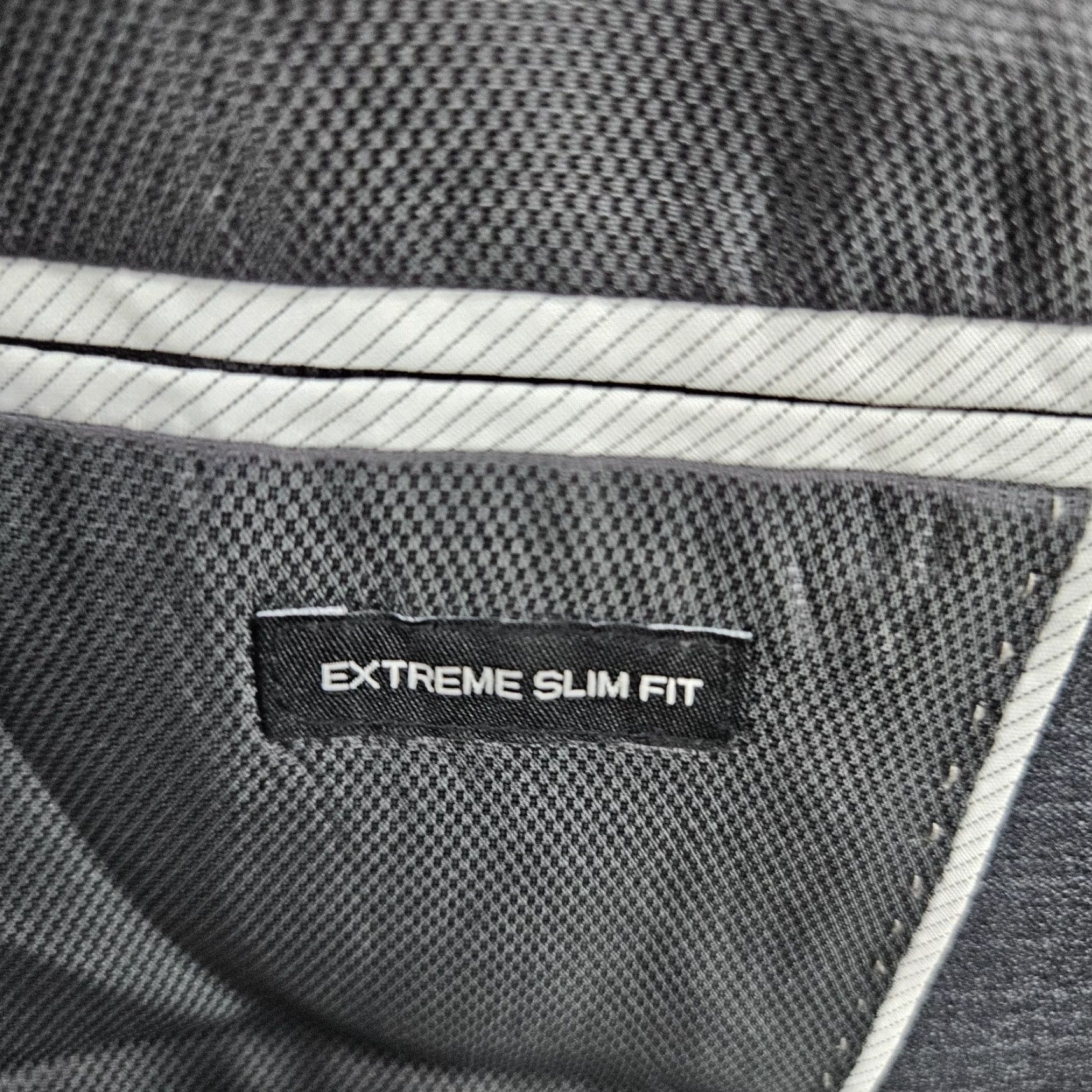 Kenneth Cole VINTAGE Awearness Kenneth Cole Grey Wool Blend Extreme Slim Fit Blazer Sport Coat 40L Size 40R - 5 Thumbnail