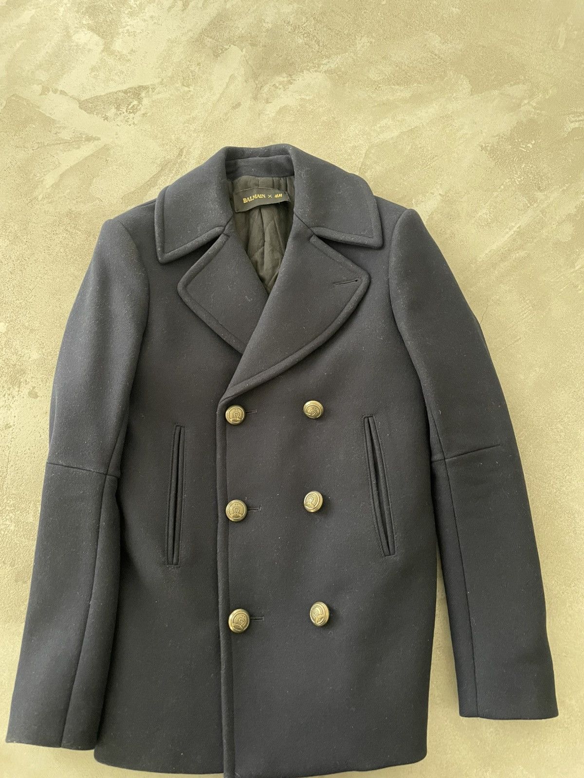 Balmain Balmain x H&M coat - navy Size US S / EU 44-46 / 1 - 3 Thumbnail