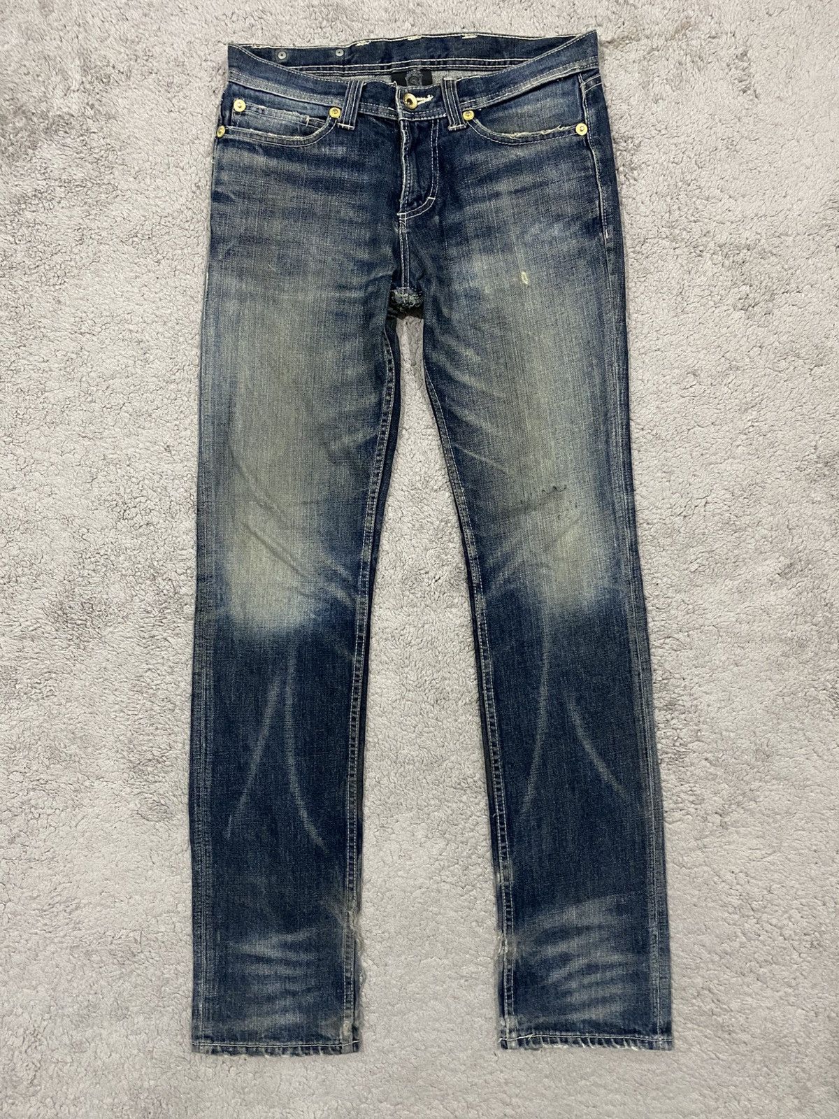semanticdesign Semantic Design Mudwash Clawmark Distressed Denim Jeans Size US 32 / EU 48 - 12 Thumbnail
