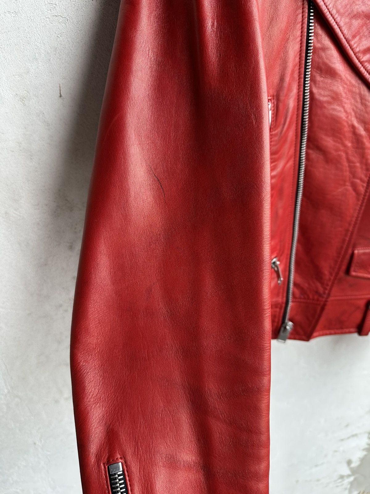 Saint Laurent Paris [50] SS14 Red L01 Lambskin leather jacket Size US M / EU 48-50 / 2 - 7 Thumbnail
