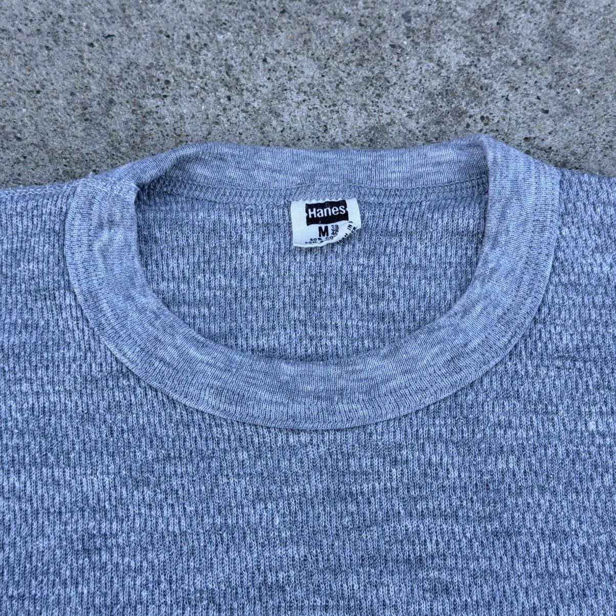 Hanes Vintage 1970s Hanes Thermal Waffle Long Sleeve T-Shirt Gray Size US M / EU 48-50 / 2 - 4 Thumbnail
